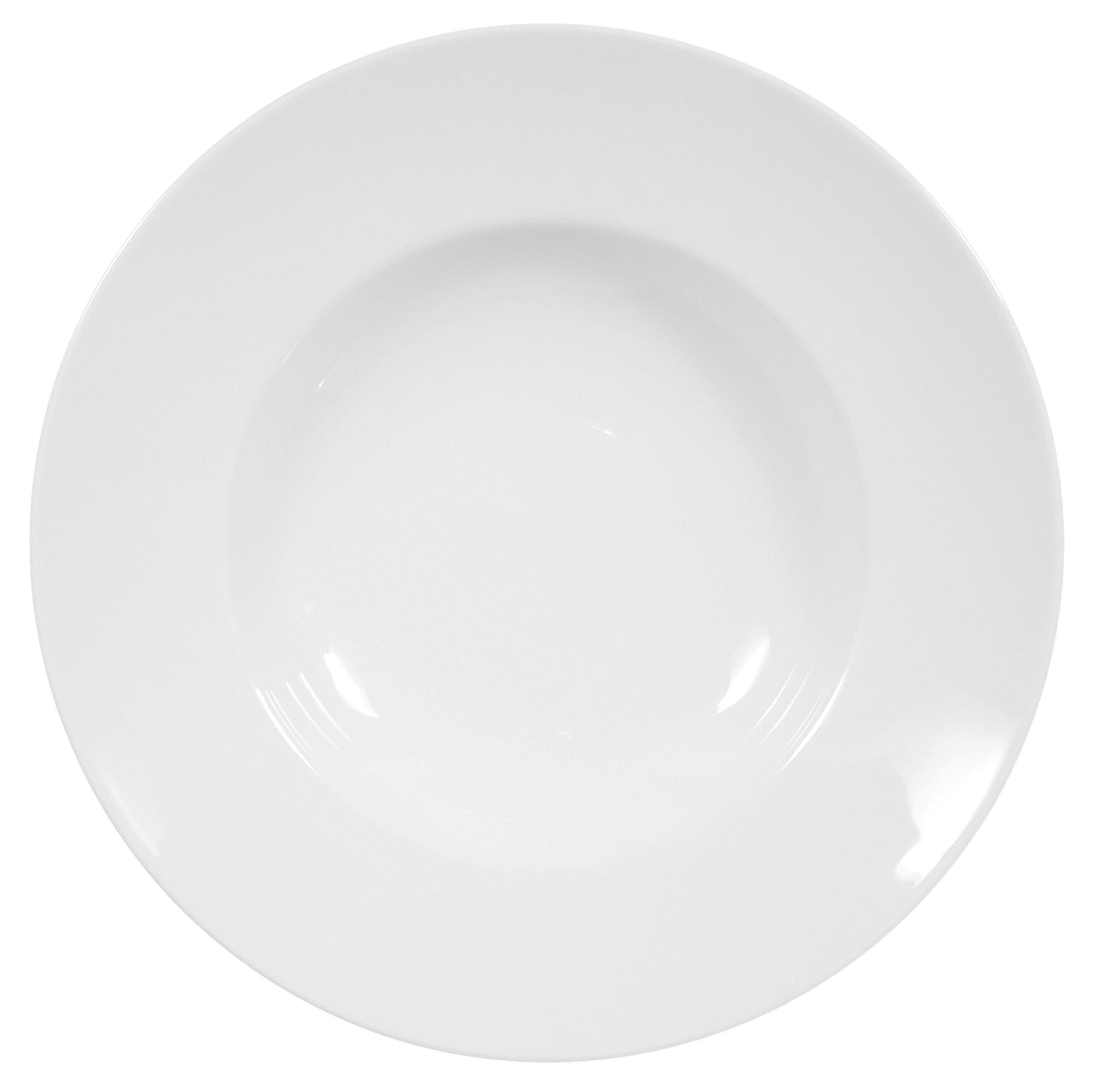 Meran White Porcelain Deep Plate 10.6"