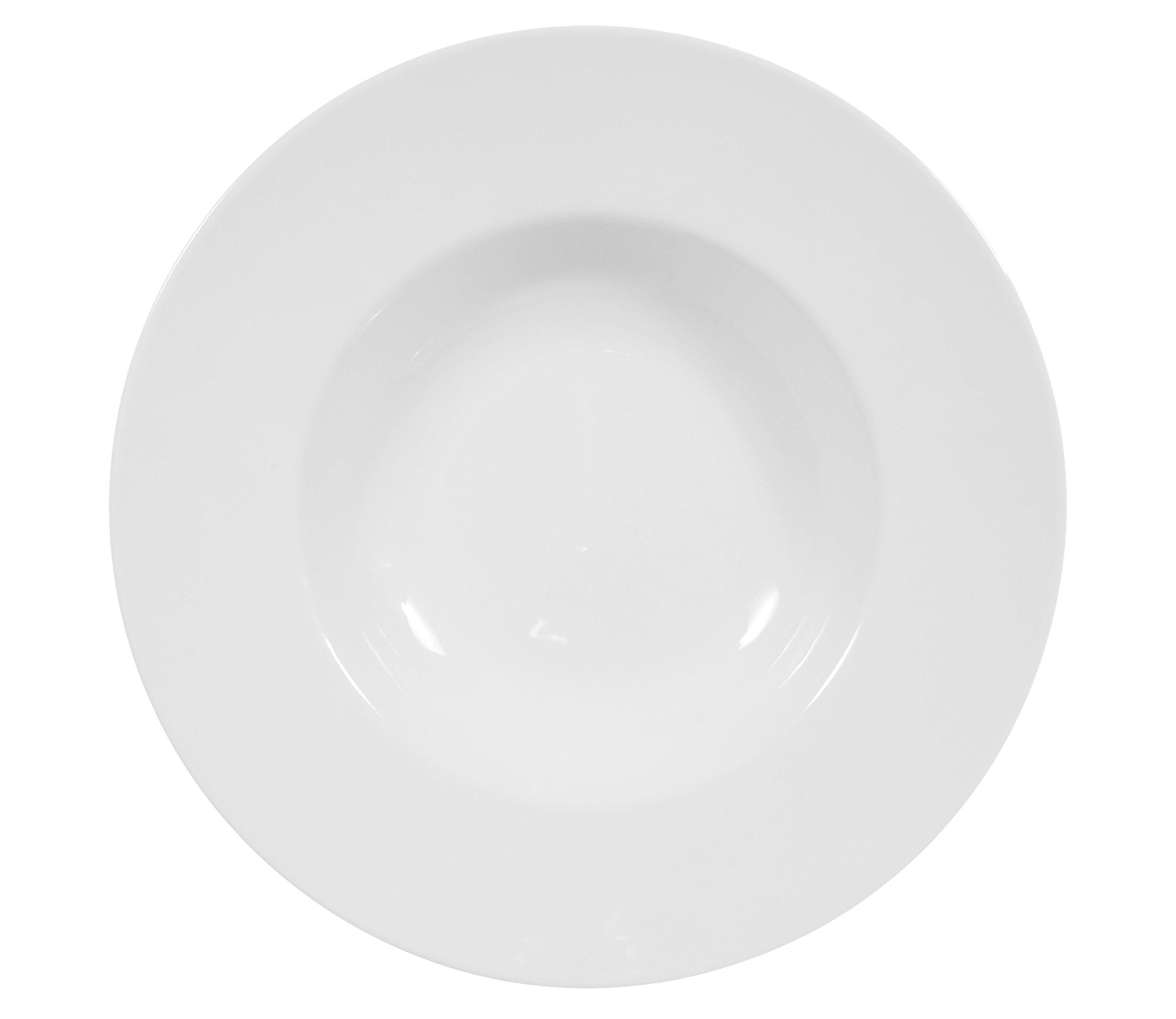 Meran White Porcelain Deep Plate 9.1"