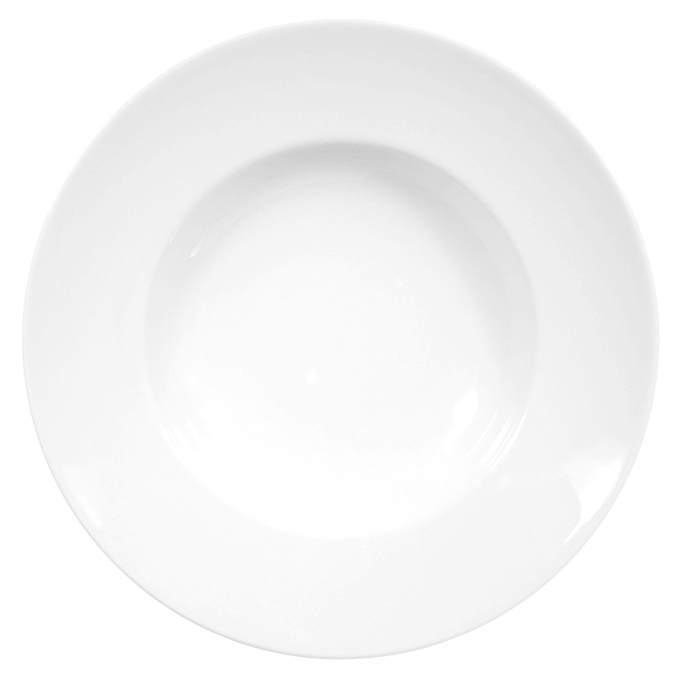 Meran White Porcelain Deep Plate 11.8"