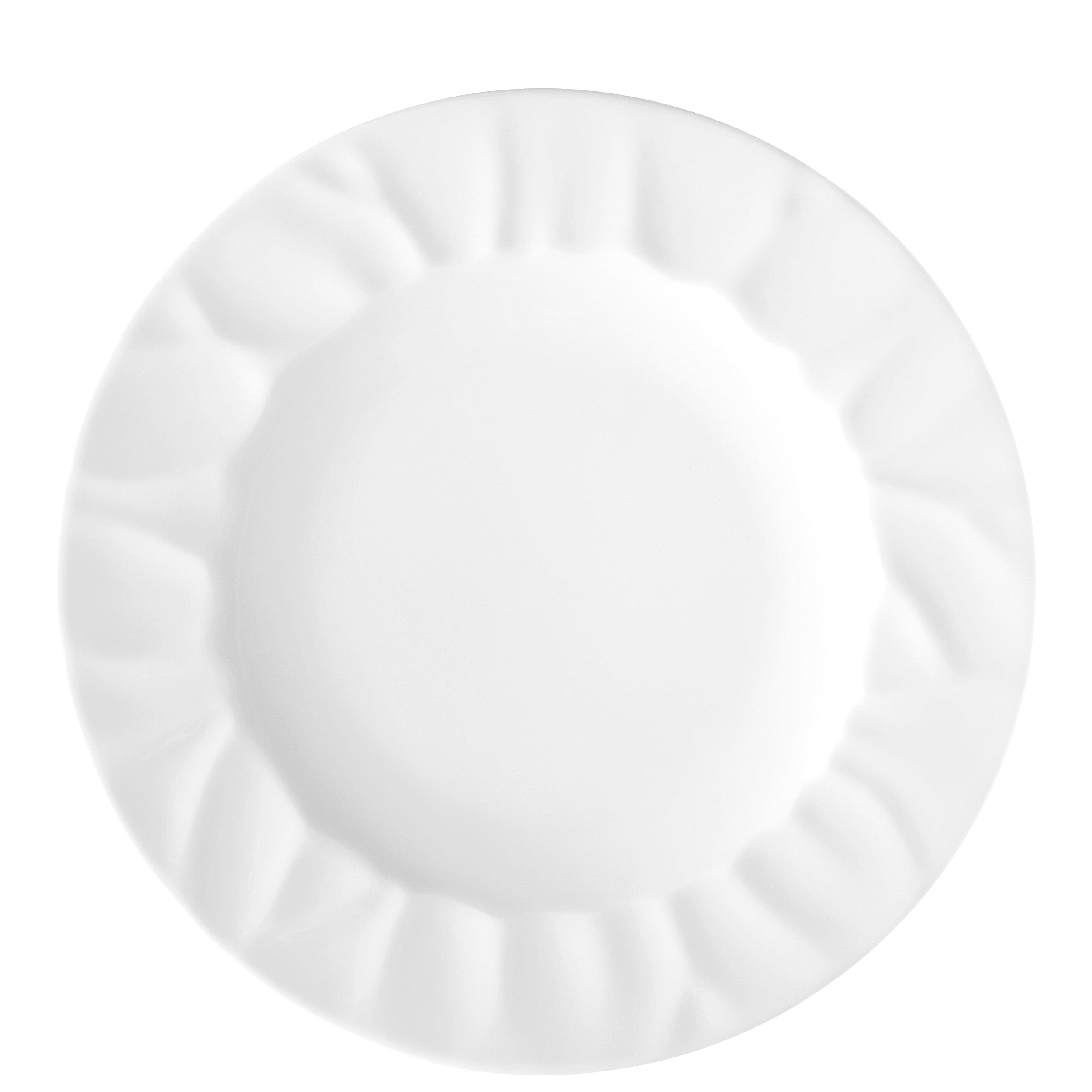 Venice White Porcelain Plate 6.8"