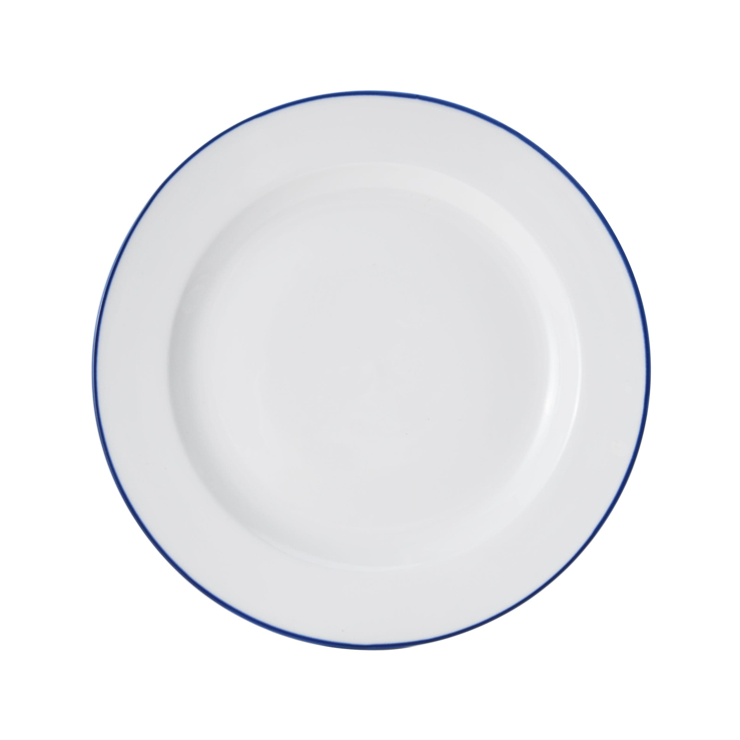 Bistro Pinstripe Porcelain Plate 12" Blue Pinstripe