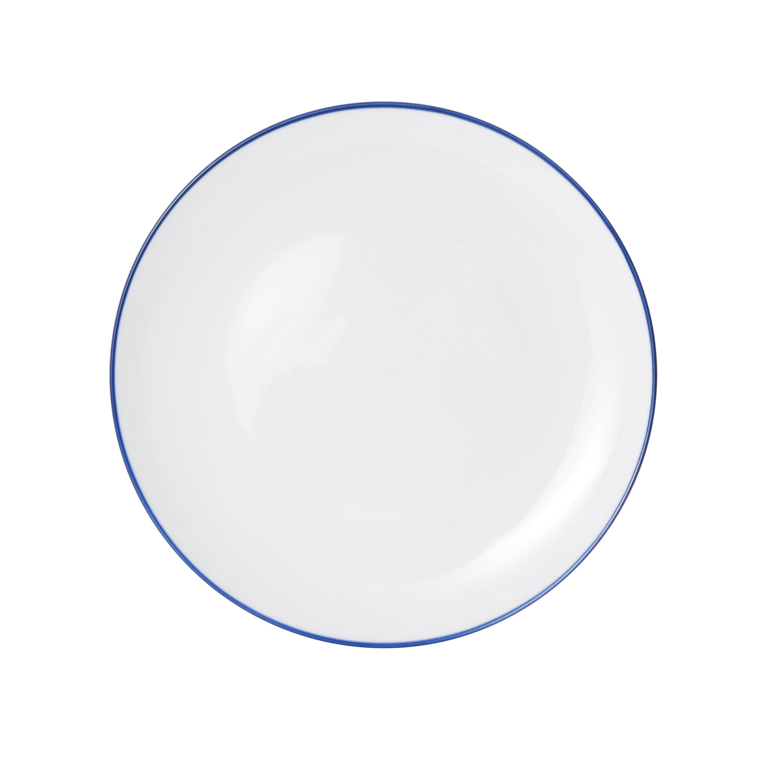 Bistro Pinstripe Porcelain Coupe Plate 10" Blue Pinstripe #color_blue pinstripe