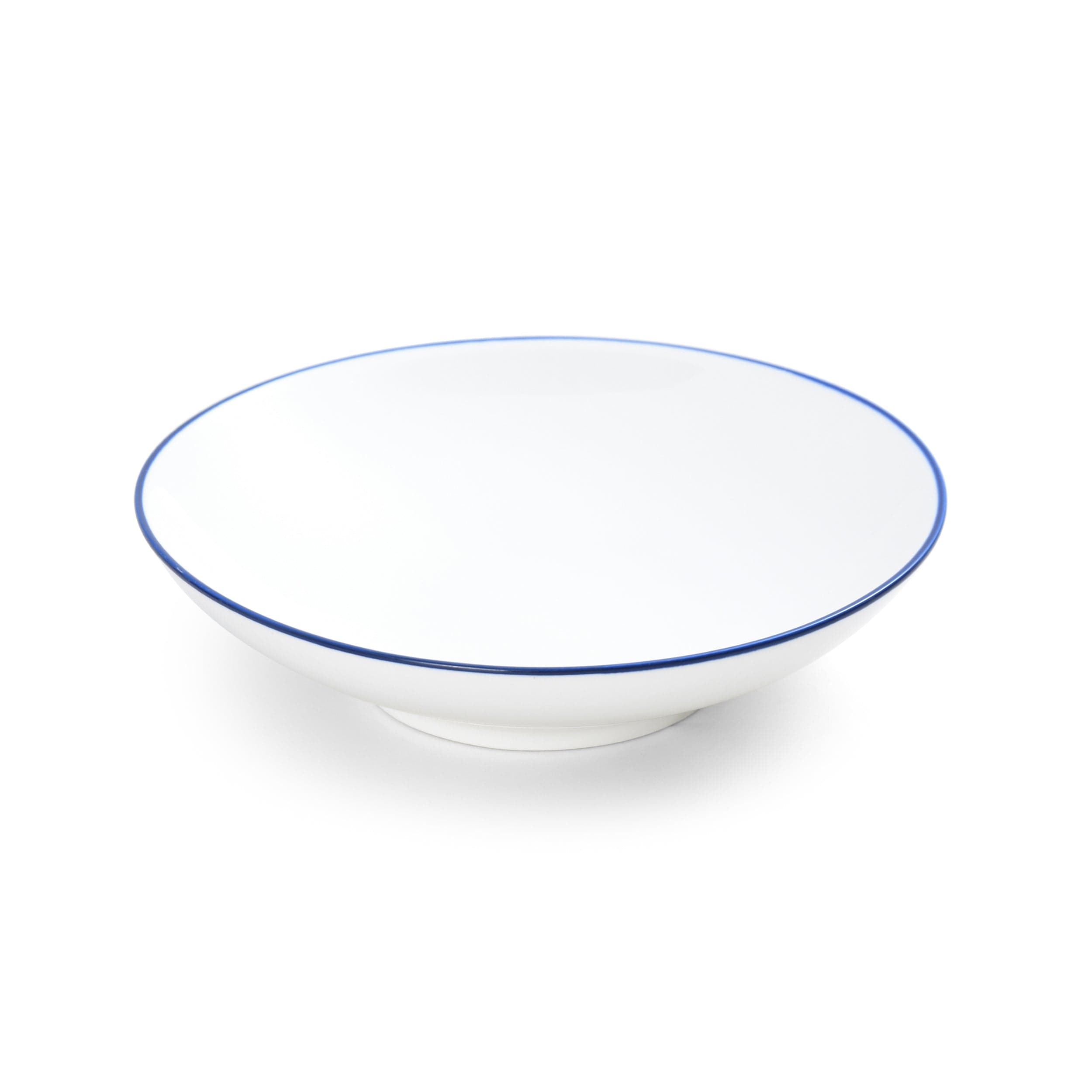 Bistro Pinstripe Porcelain Deep Plate 7.5" / 13.5oz Blue Pinstripe #color_blue pinstripe