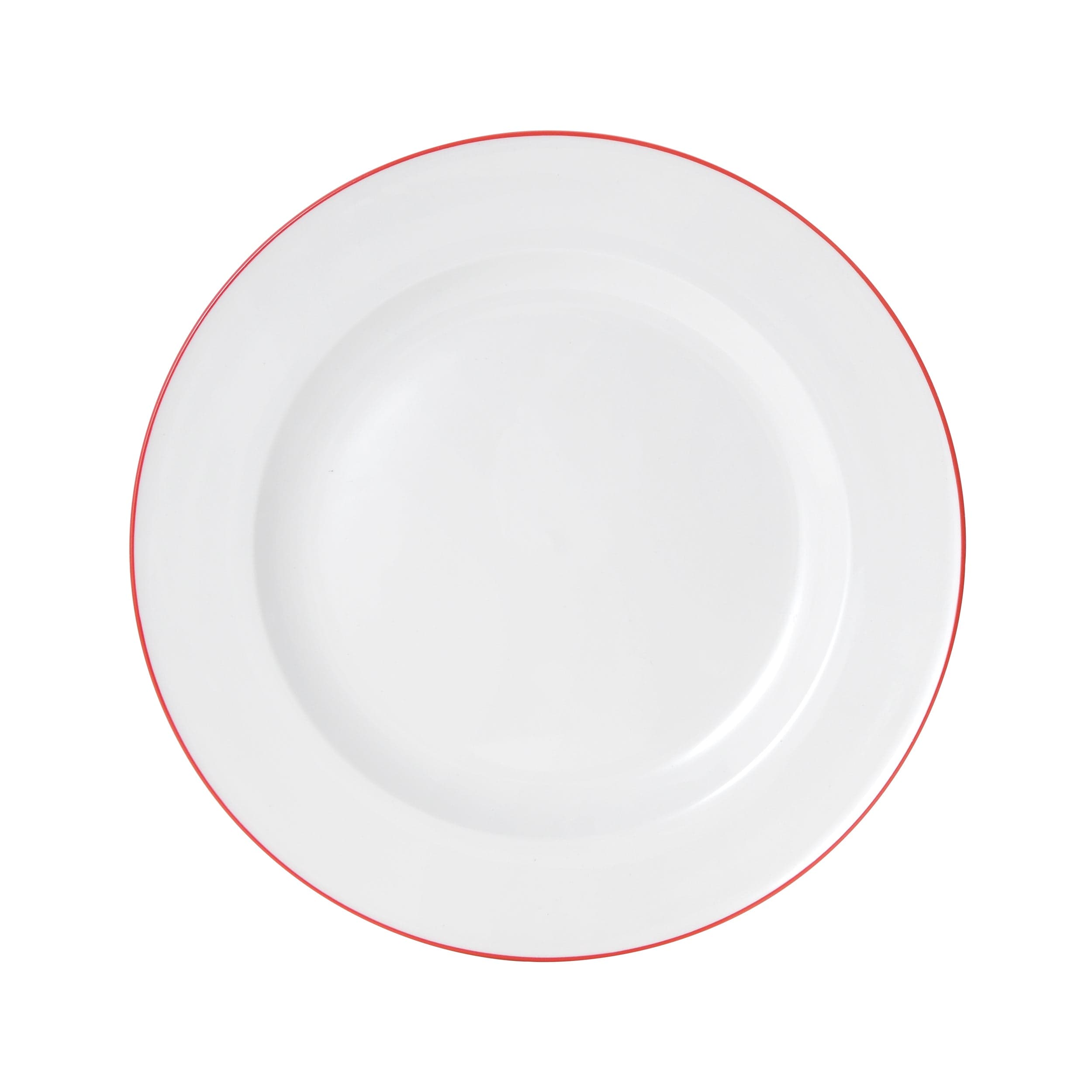 Bistro Pinstripe Porcelain Plate 11" Red Pinstripe #color_red pinstripe