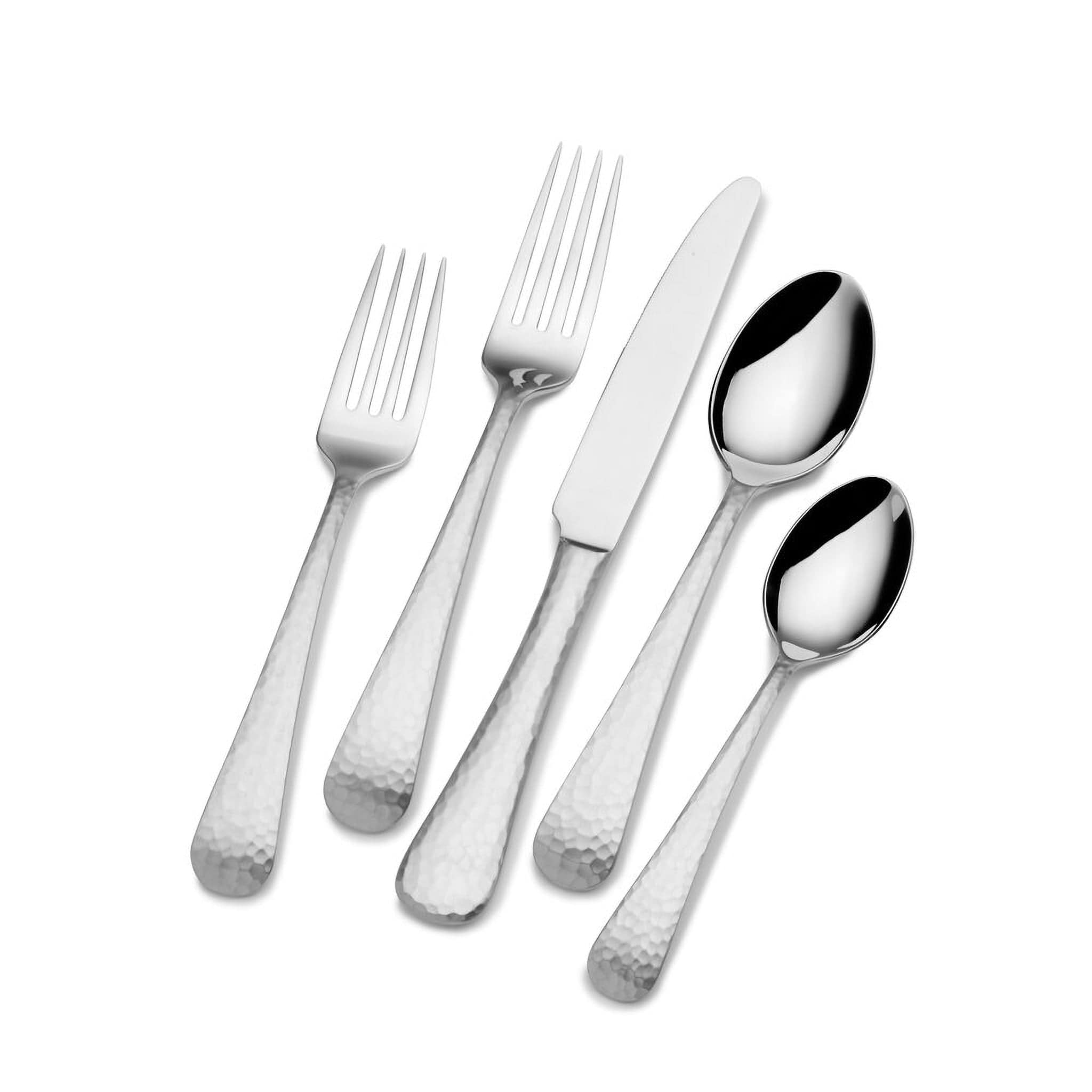 Hammered Opulent  18/10 Table Fork 7.9" Stainless Steel