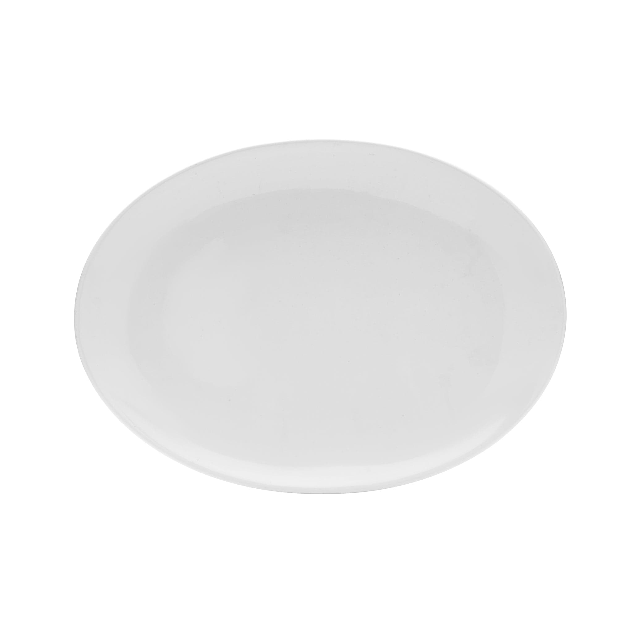 Bistro Porcelain Oval Platter 14x9" White