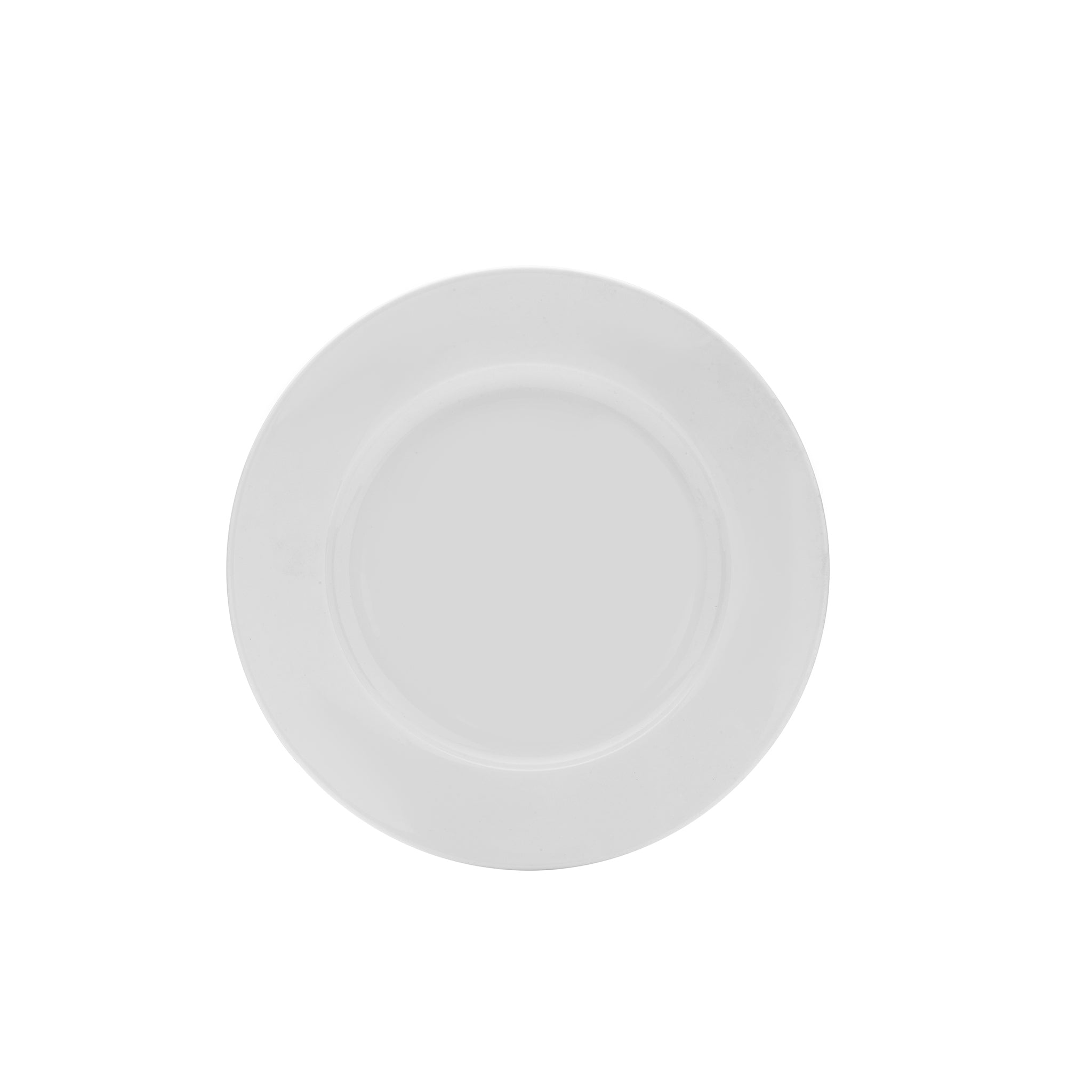 Bistro Porcelain Wide Rim Plate 9" White