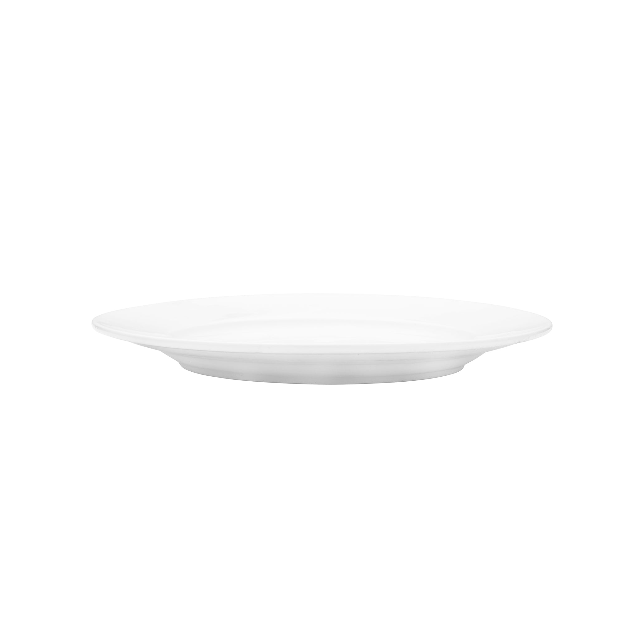 Bistro Porcelain Wide Rim Plate 9" White