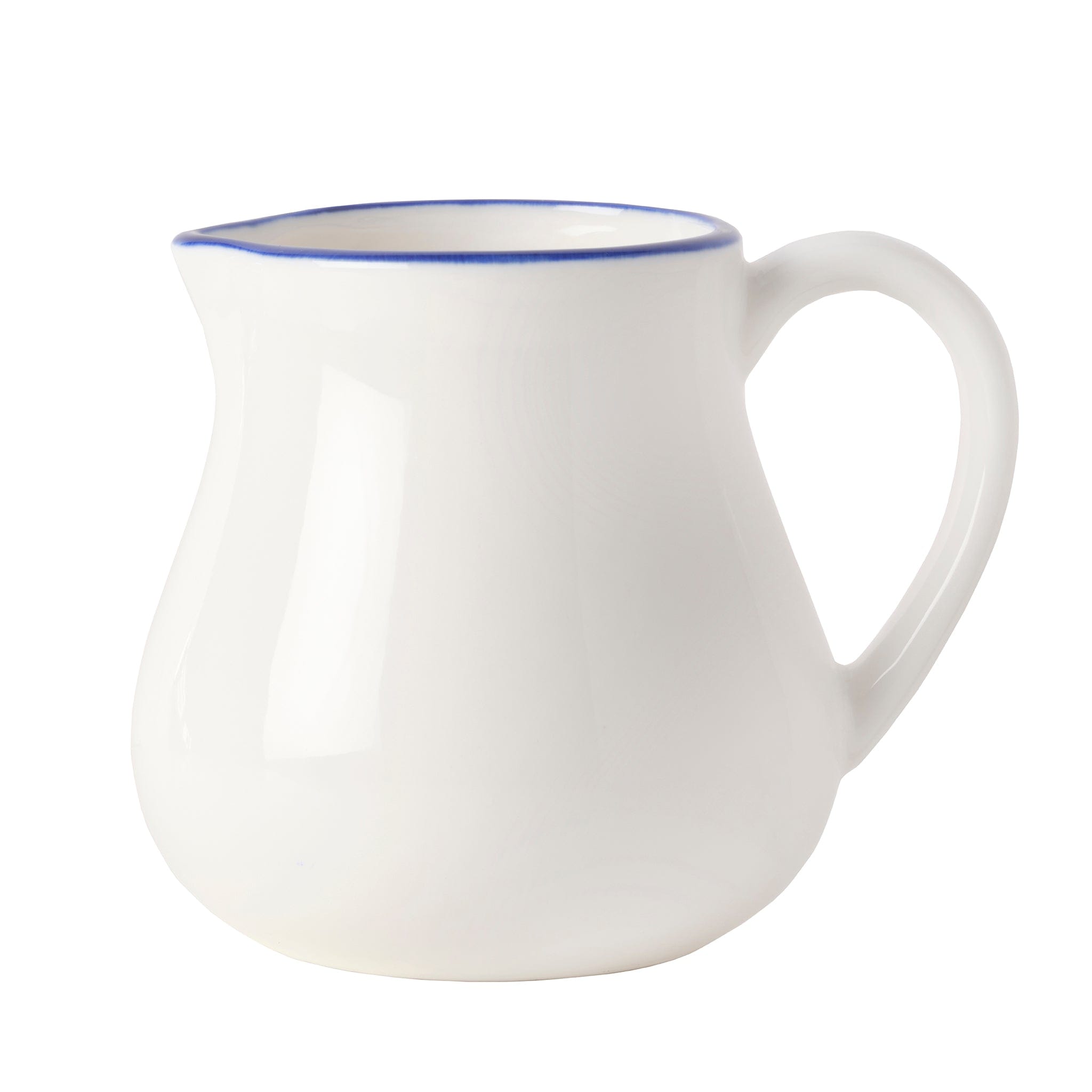 Bistro Pinstripe Porcelain Creamer 5" / 9.5oz Blue Pinstripe
