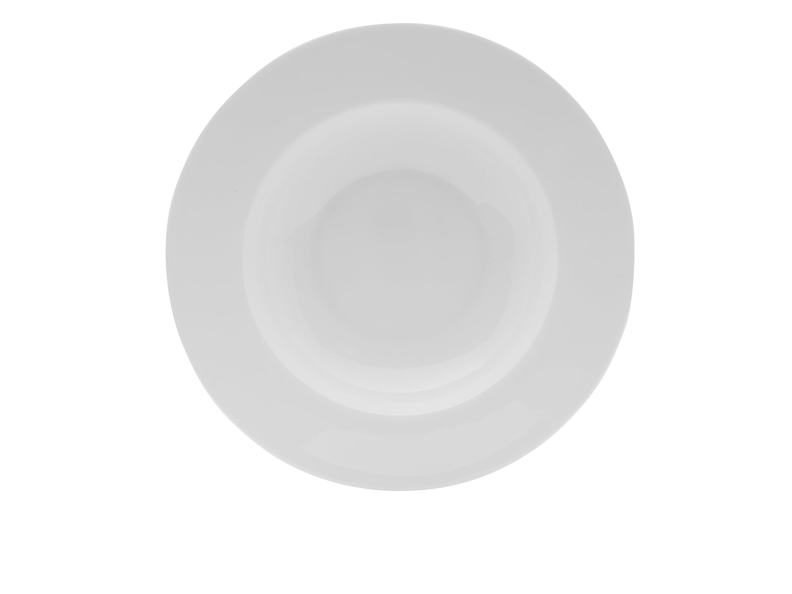 Lola Bone China Deep Plate 11" White