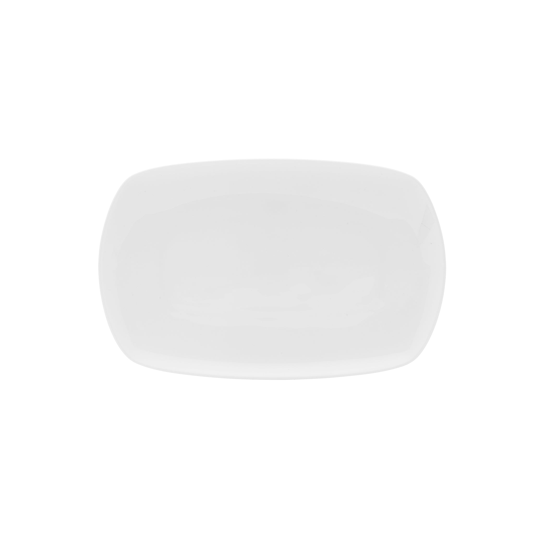 Lola Bone China Rectangular Coupe Platter 11x7" White