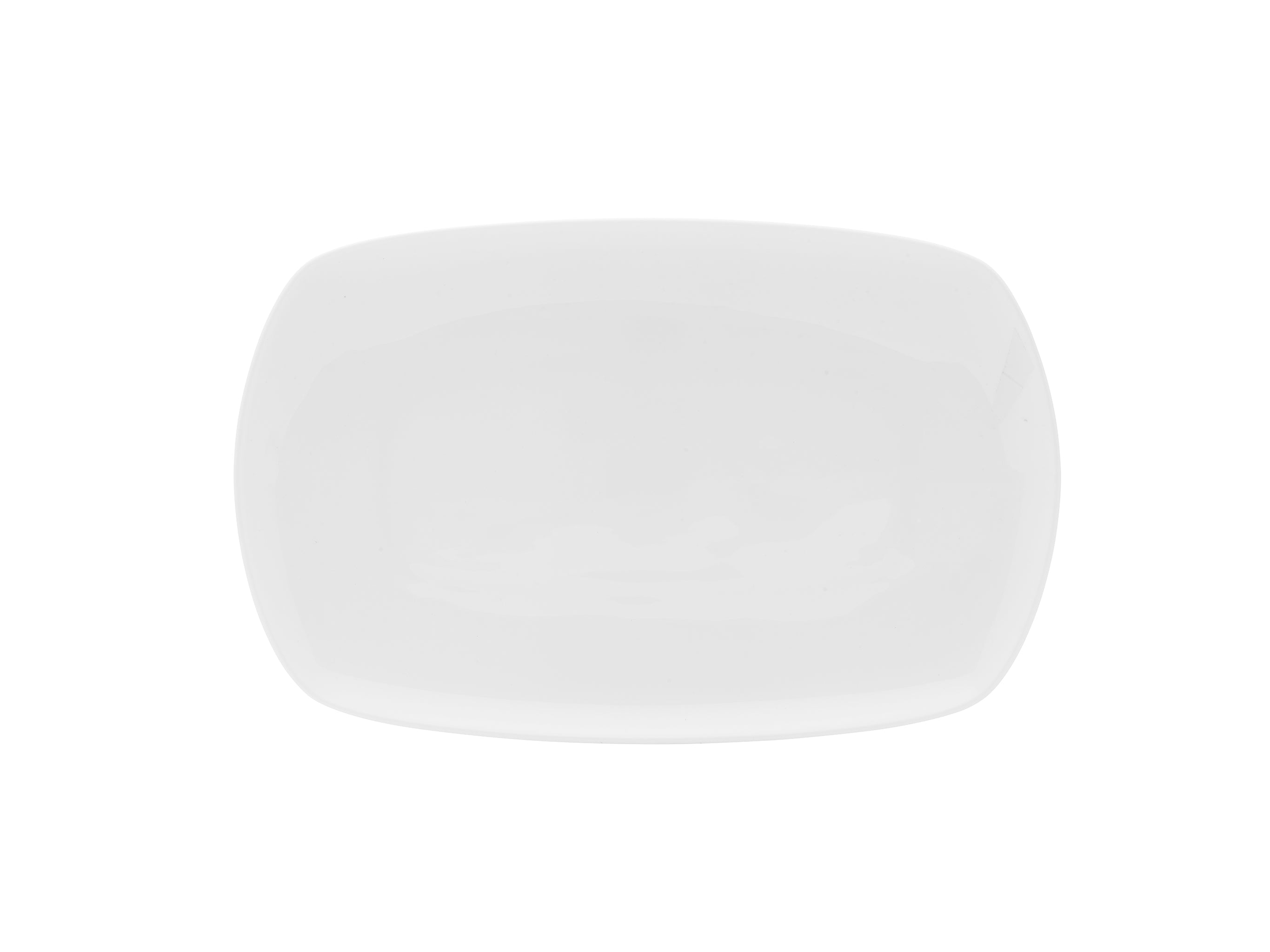 Lola Bone China Rectangular Platter 11x7" White