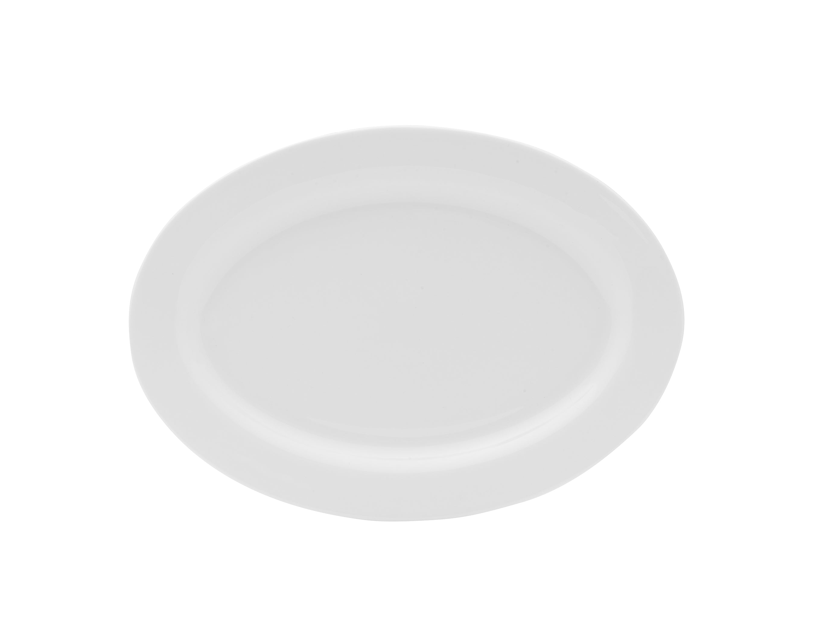 Lola Bone China Oval Platter 12x9 Bright White