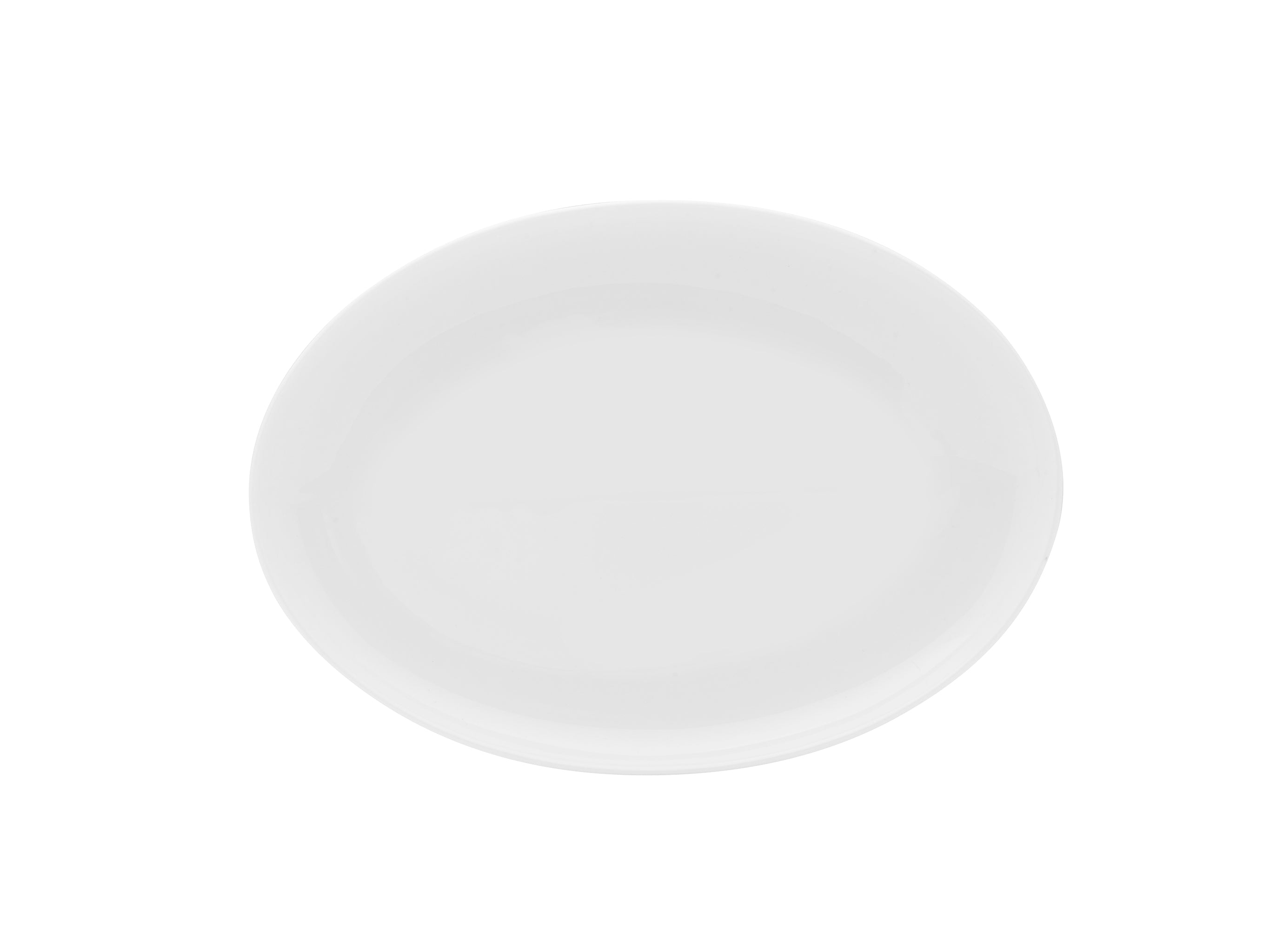 Lola Bone China Oval Platter 14x10 Bright White