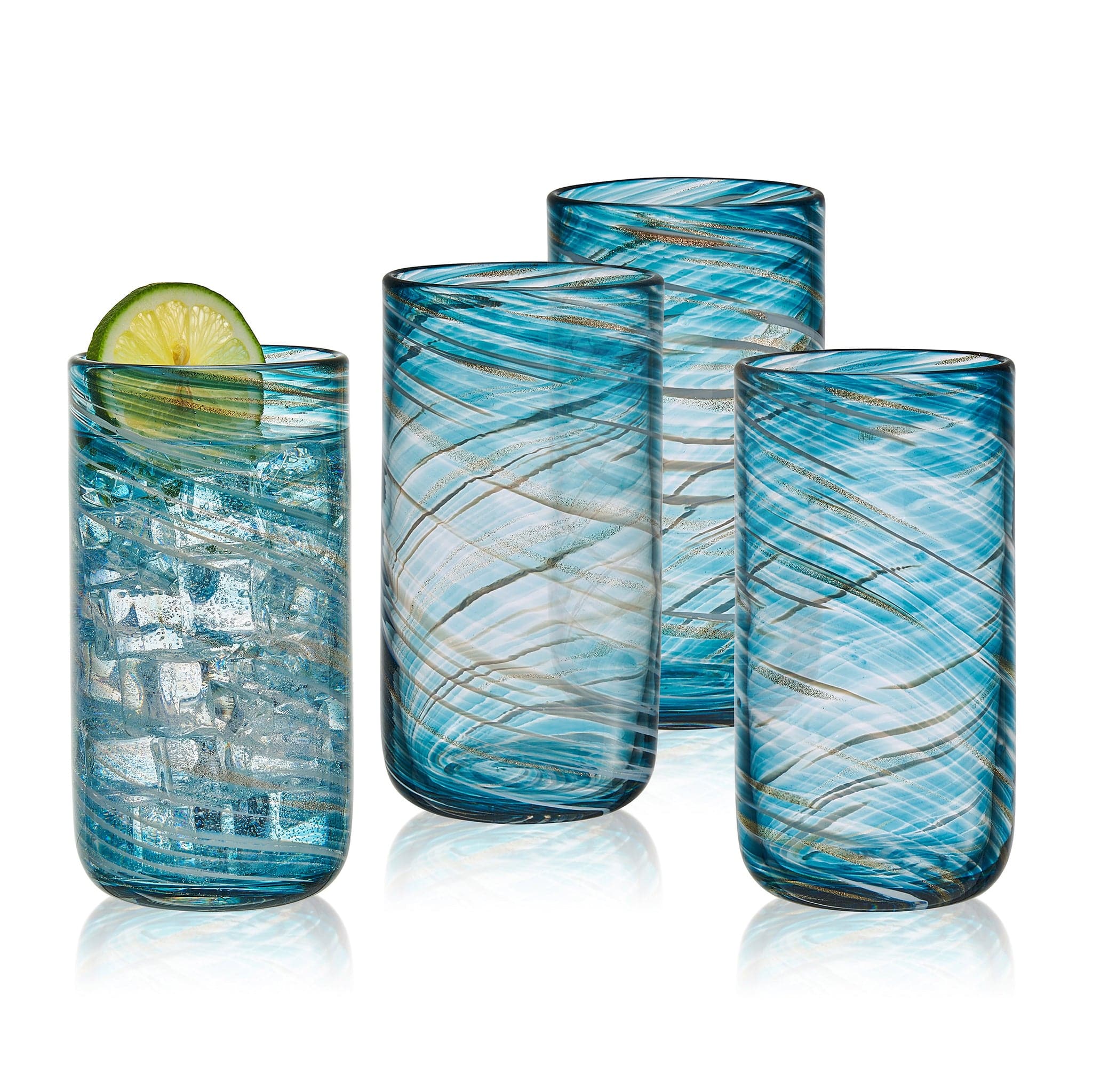 Breeze Soda-lime Highball Glass 6.1" / 18oz Blue
