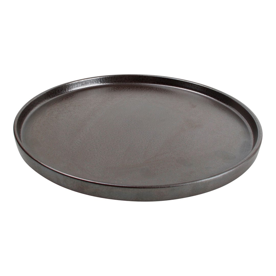 Verso Black Porcelain Coupe Plate 11.2"