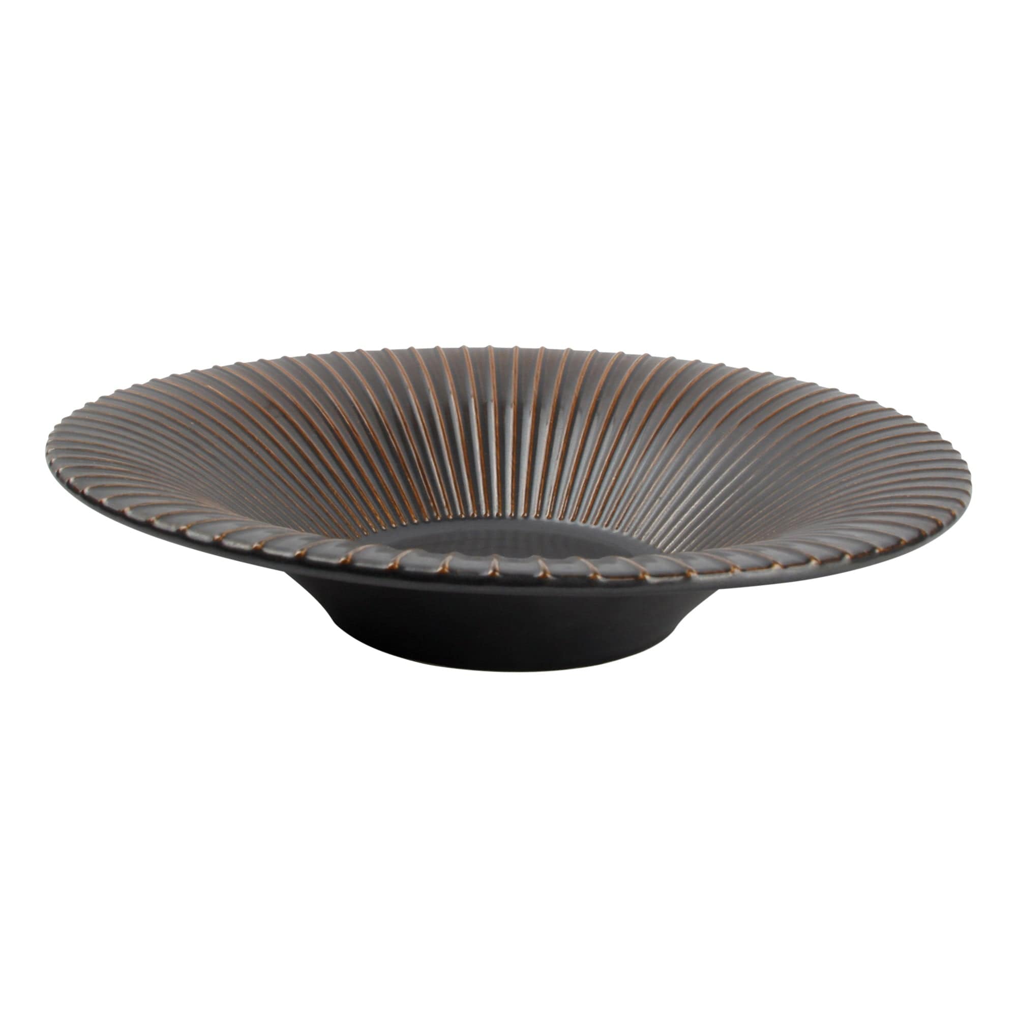 Brass Porcelain Deep Plate 10.2"