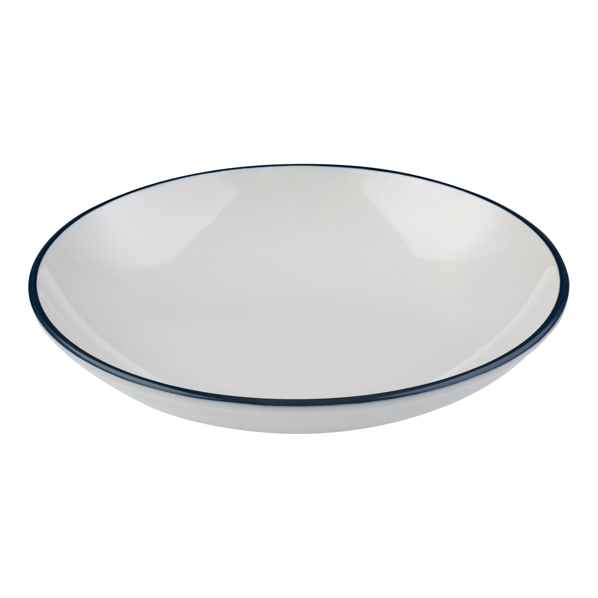 Modest Navy Fine China Deep Plate 8.7"