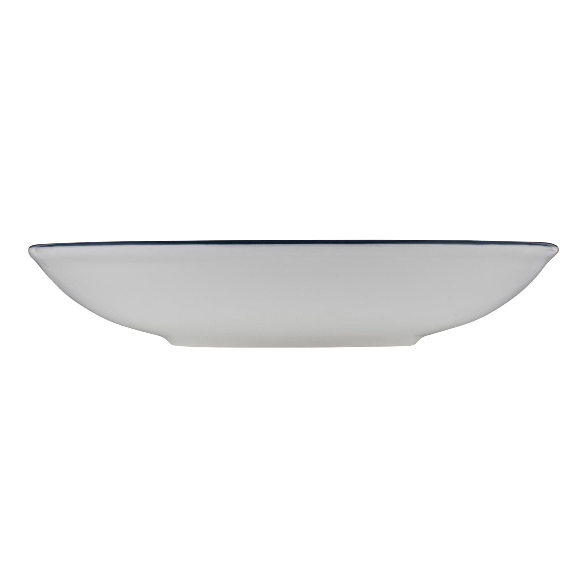 Modest Navy Fine China Deep Plate 8.7"