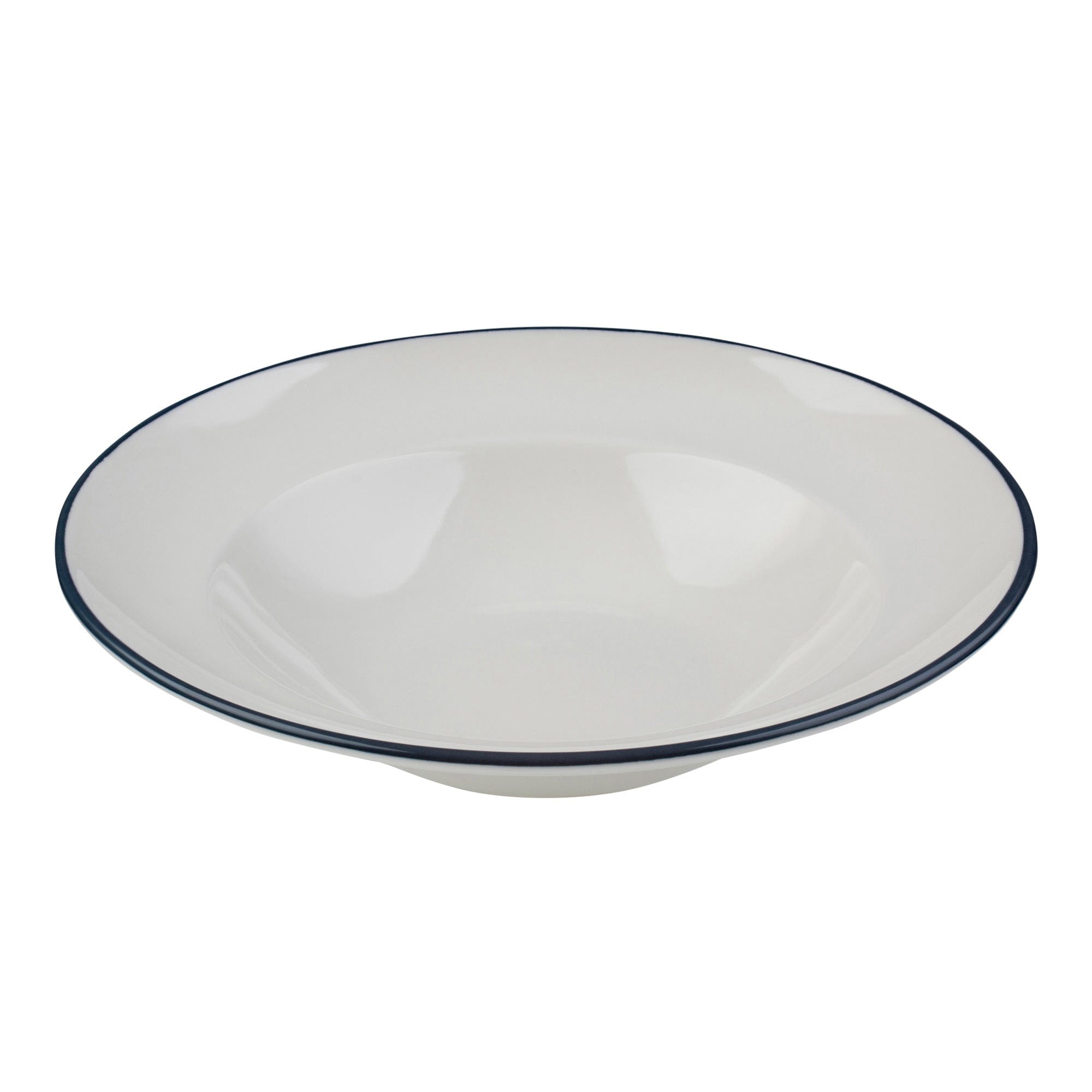 Modest Navy Fine China Deep Plate 9.8"