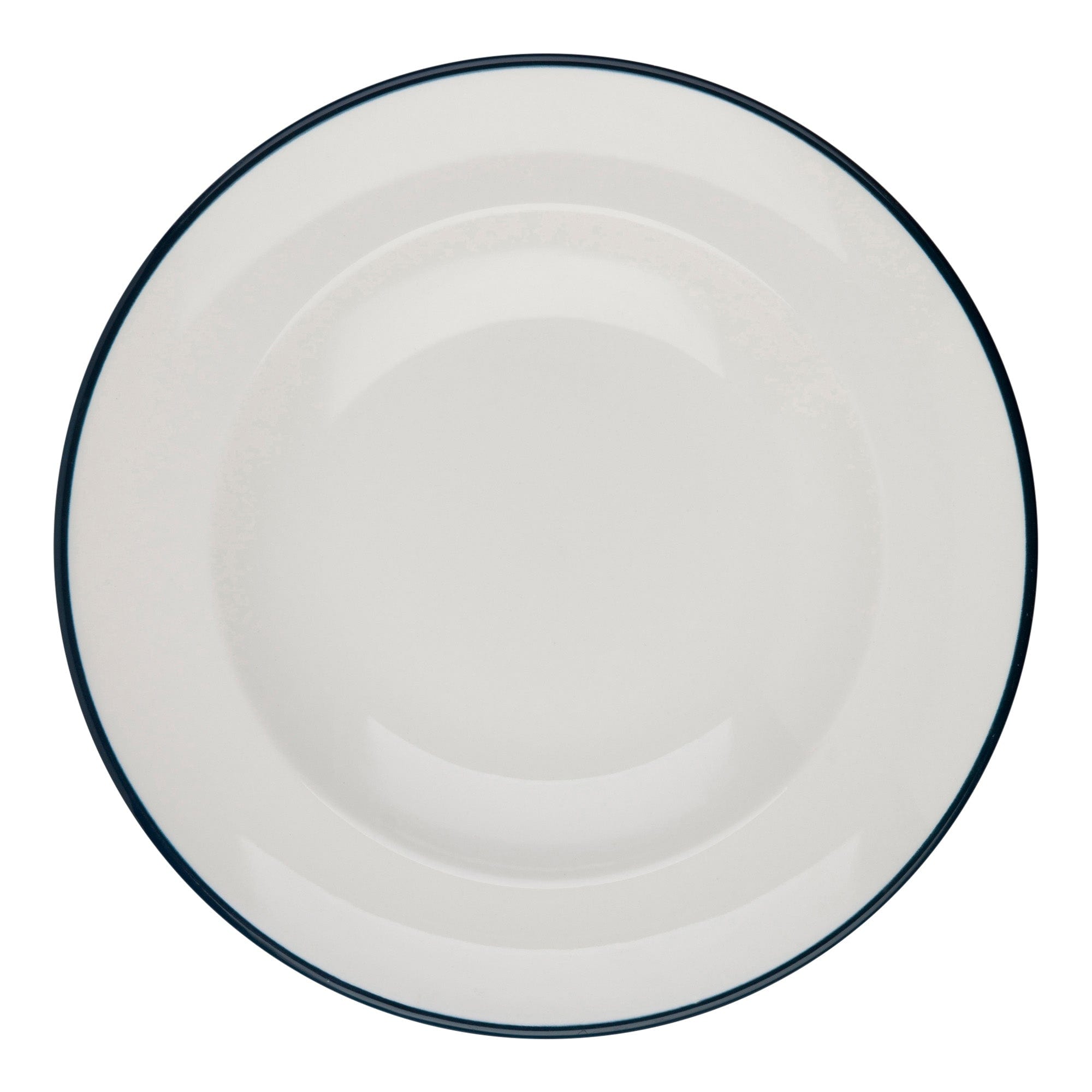 Modest Navy Fine China Deep Plate 9.8"