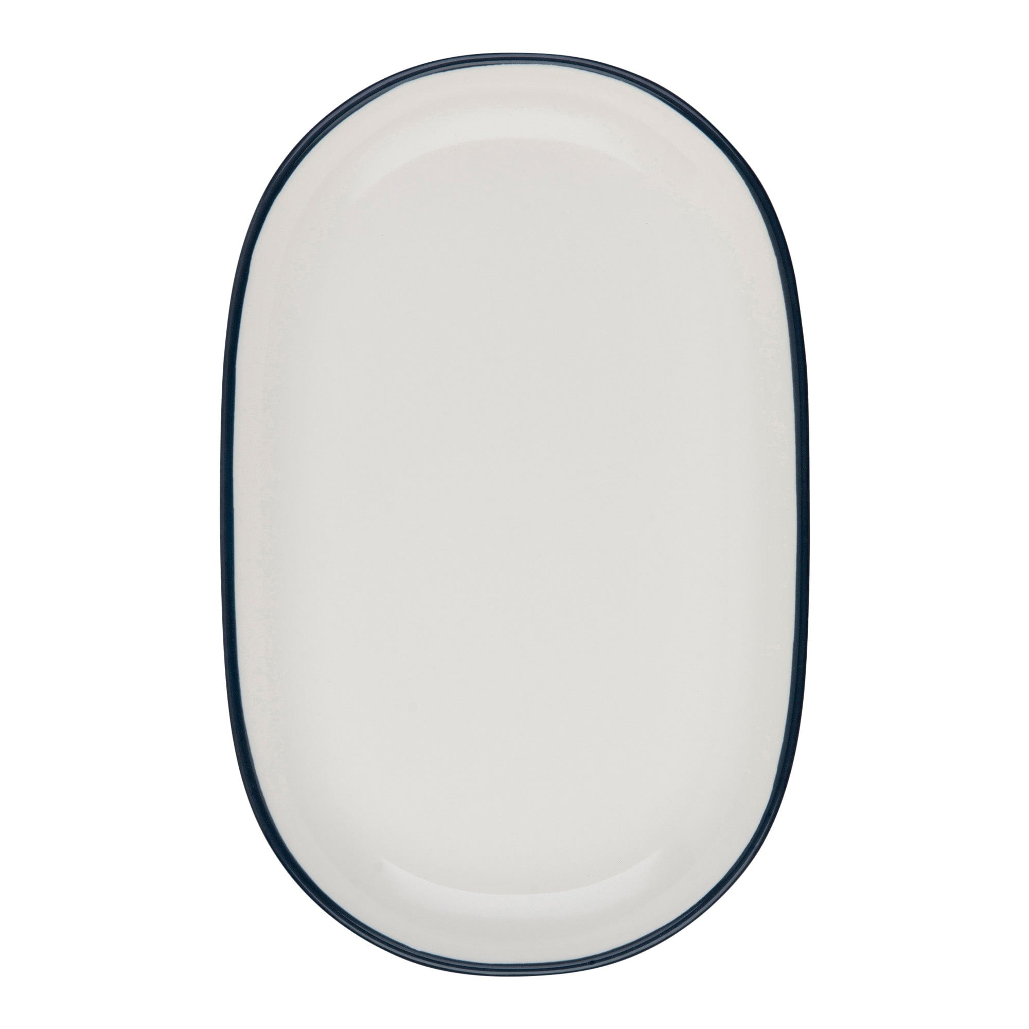 Modest Navy Fine China Platter 11.0"x7.0"