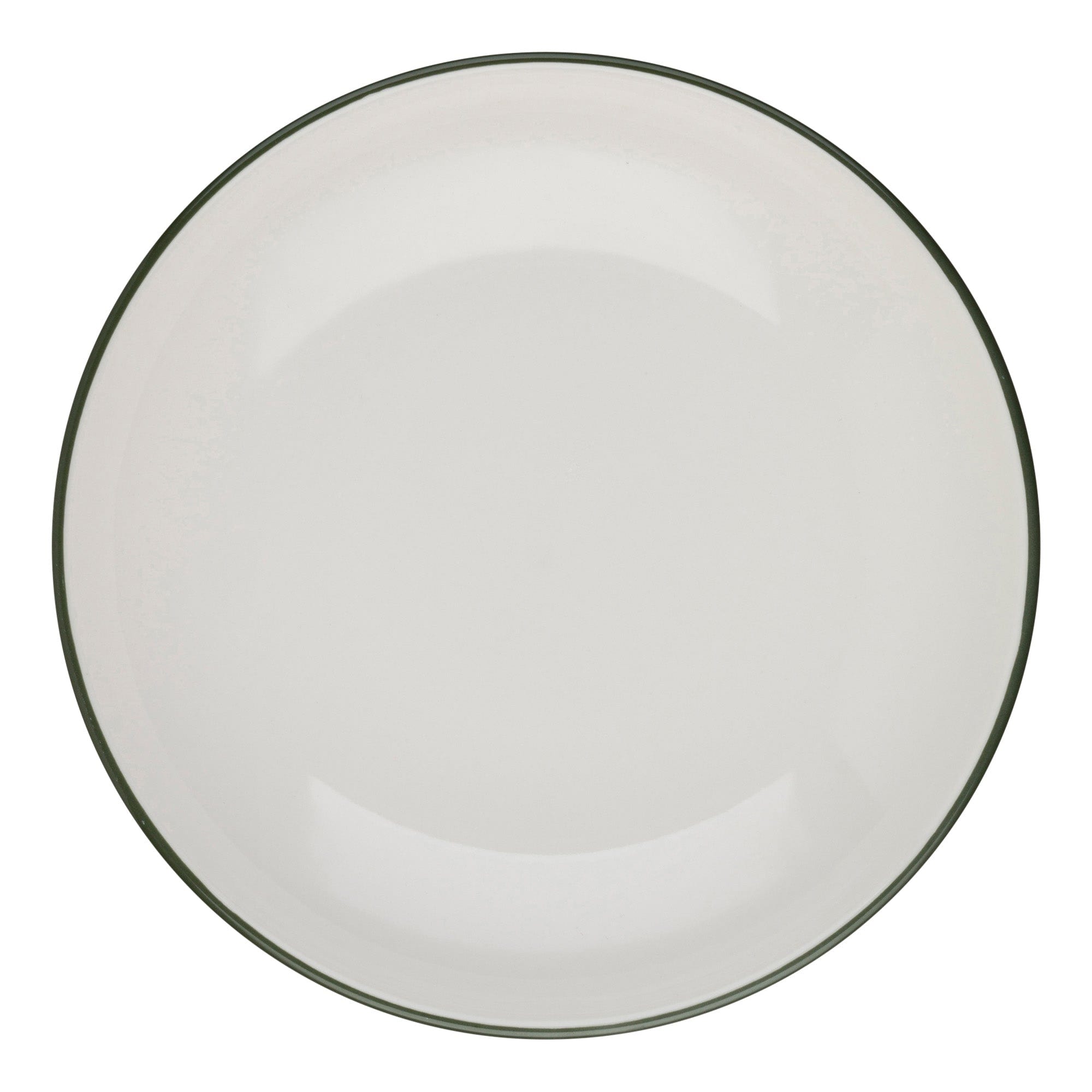 Modest Green Fine China Deep Plate 8.7"