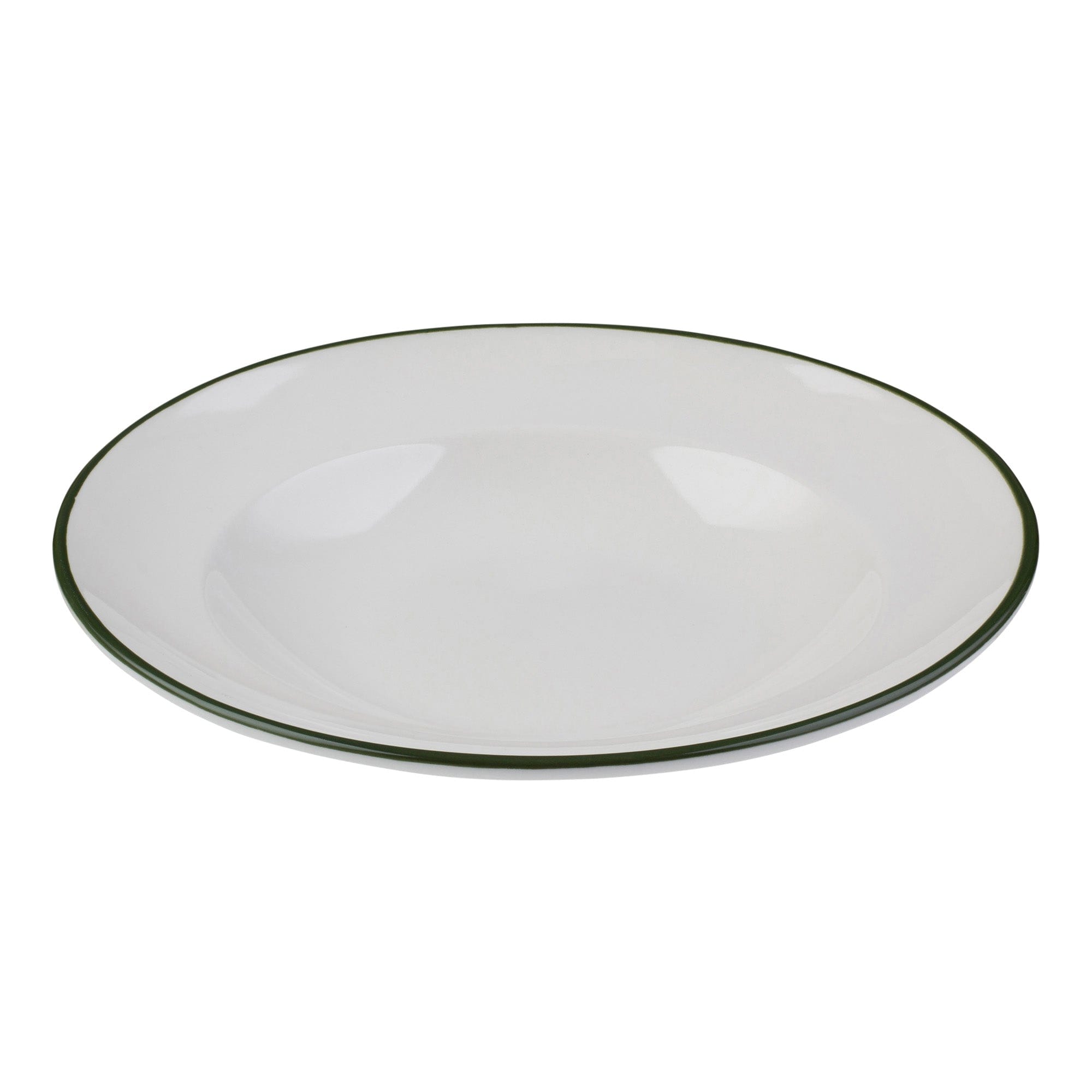 Modest Green Fine China Deep Plate 9.8"