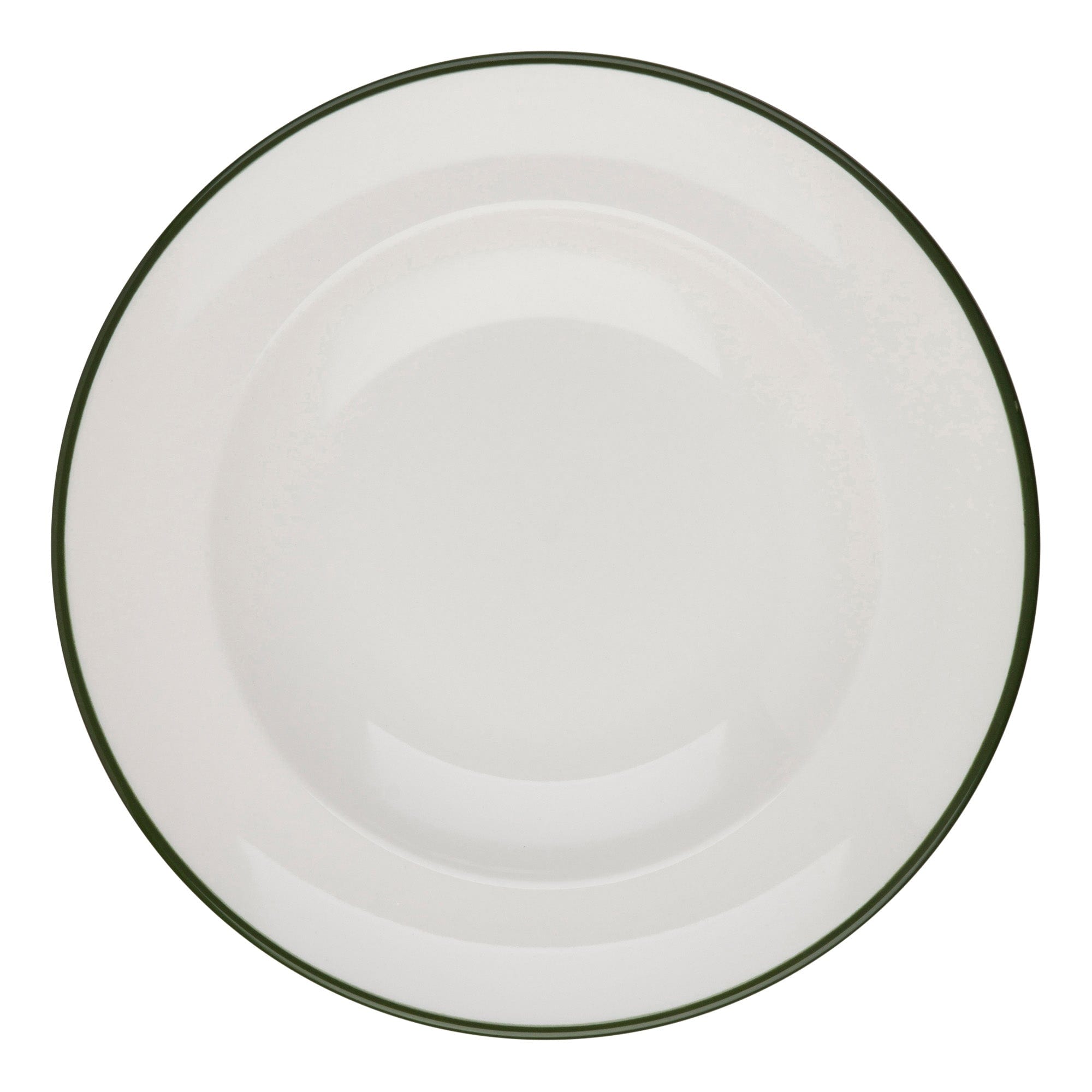 Modest Green Fine China Deep Plate 11.0"
