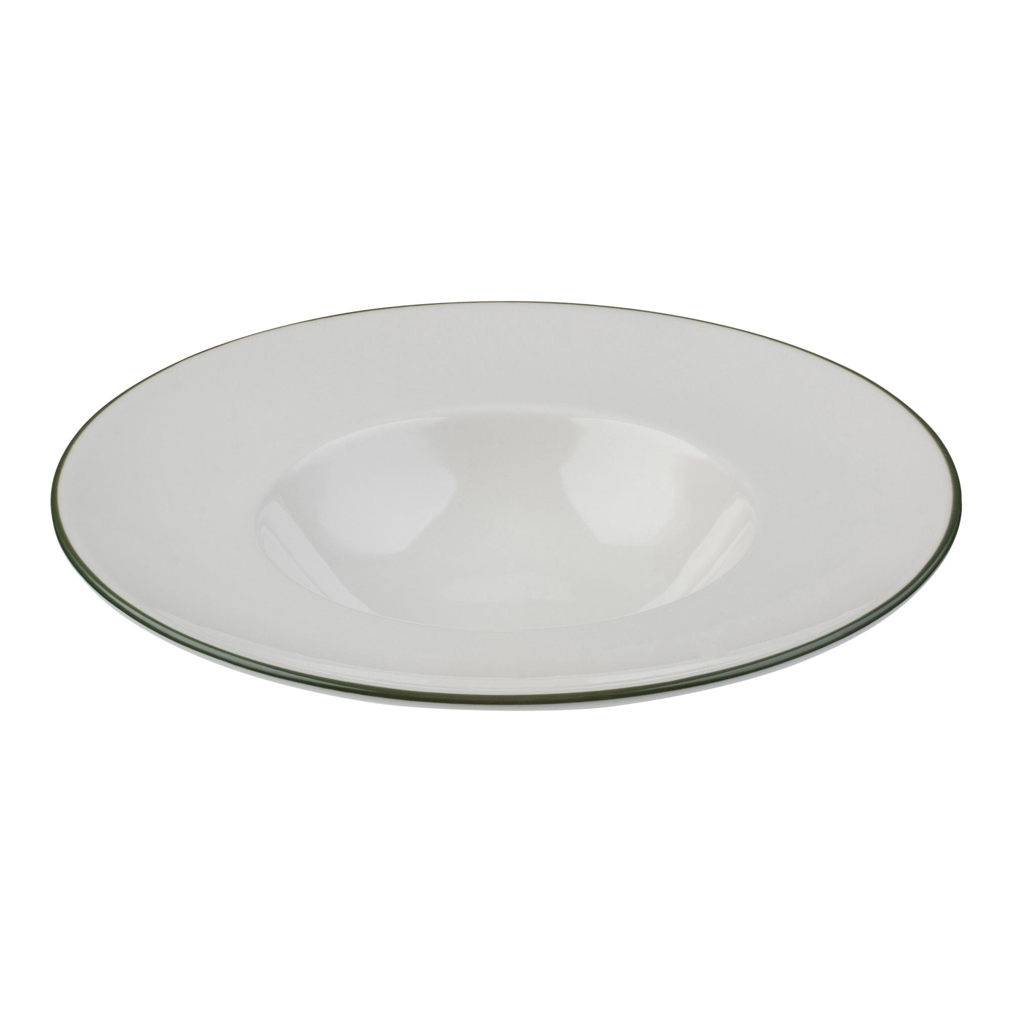 Modest Green Fine China Deep Plate 11.4"