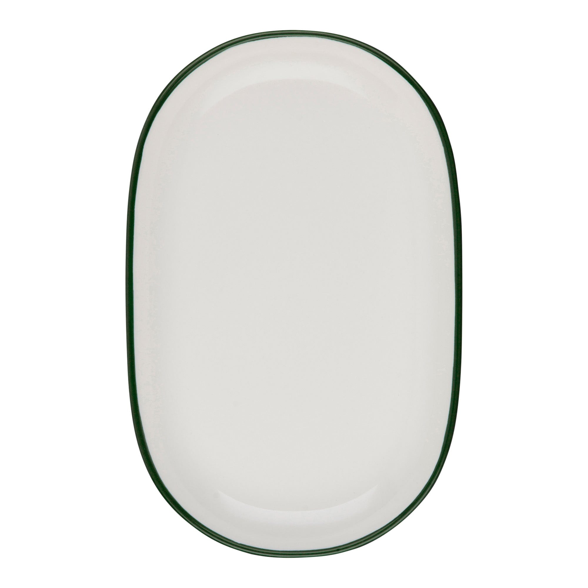 Modest Green Fine China Oval Platter 14.6"x9.6"