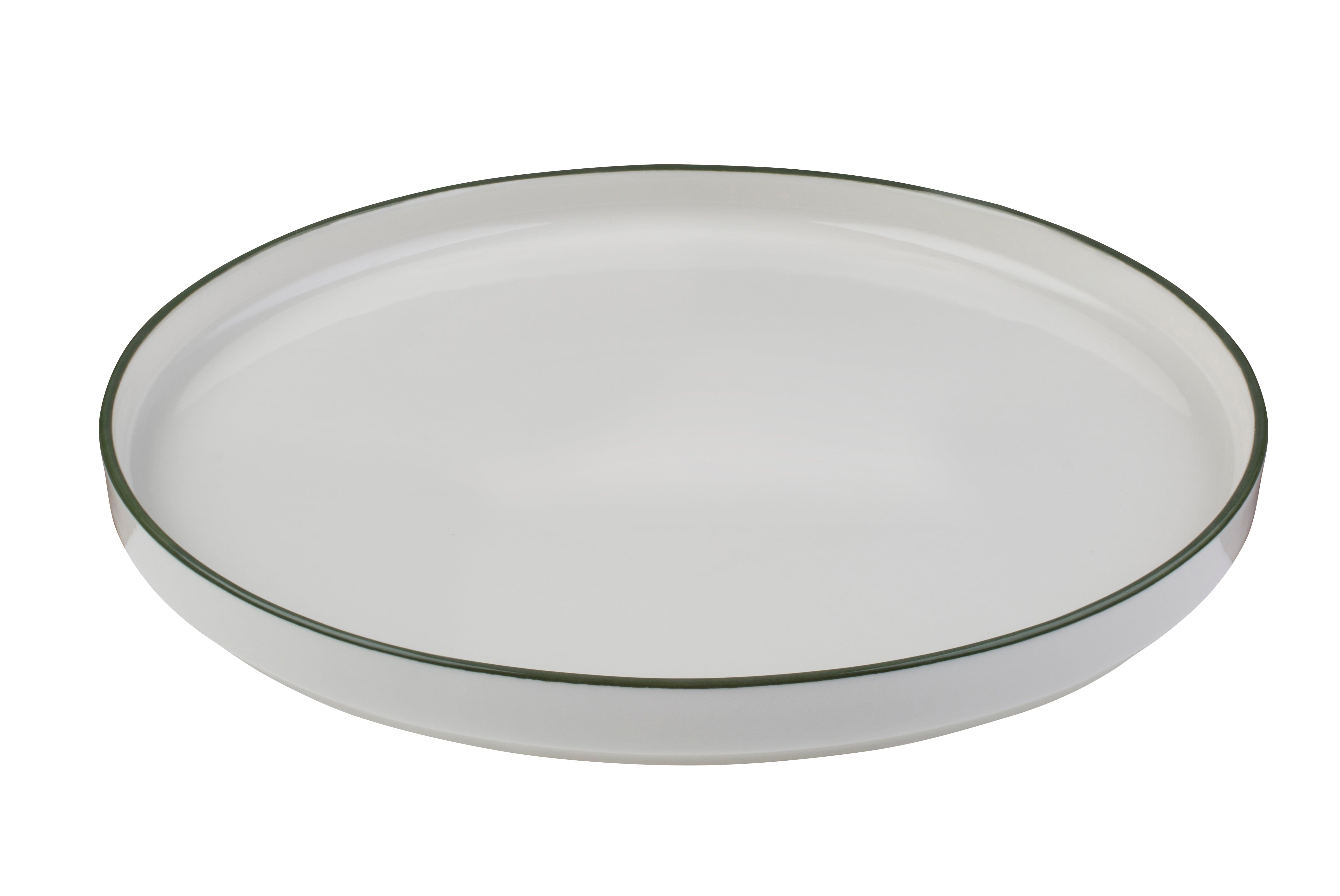 Modest Green Fine China Plate 6.5"