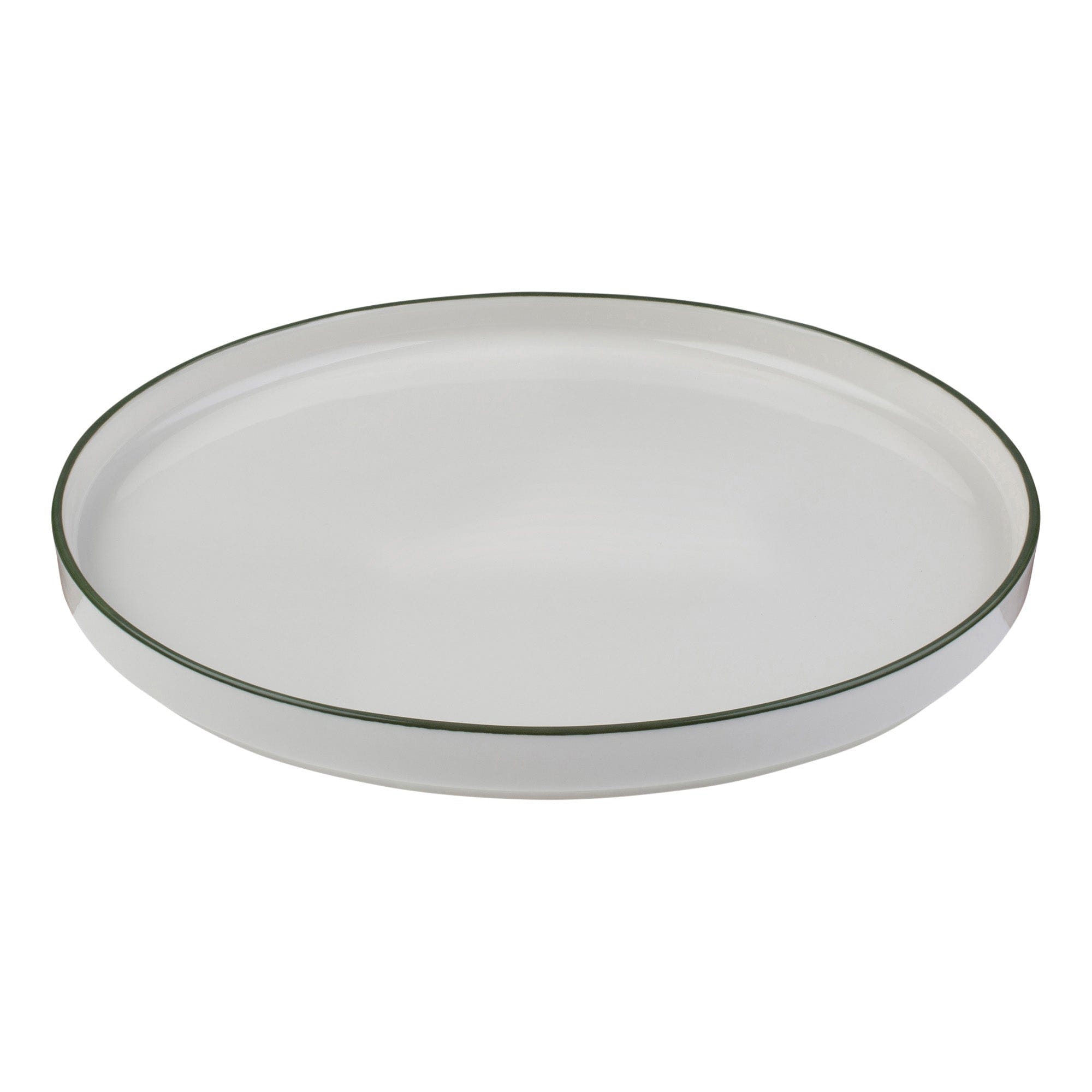 Modest Green Fine China Plate 10.0"