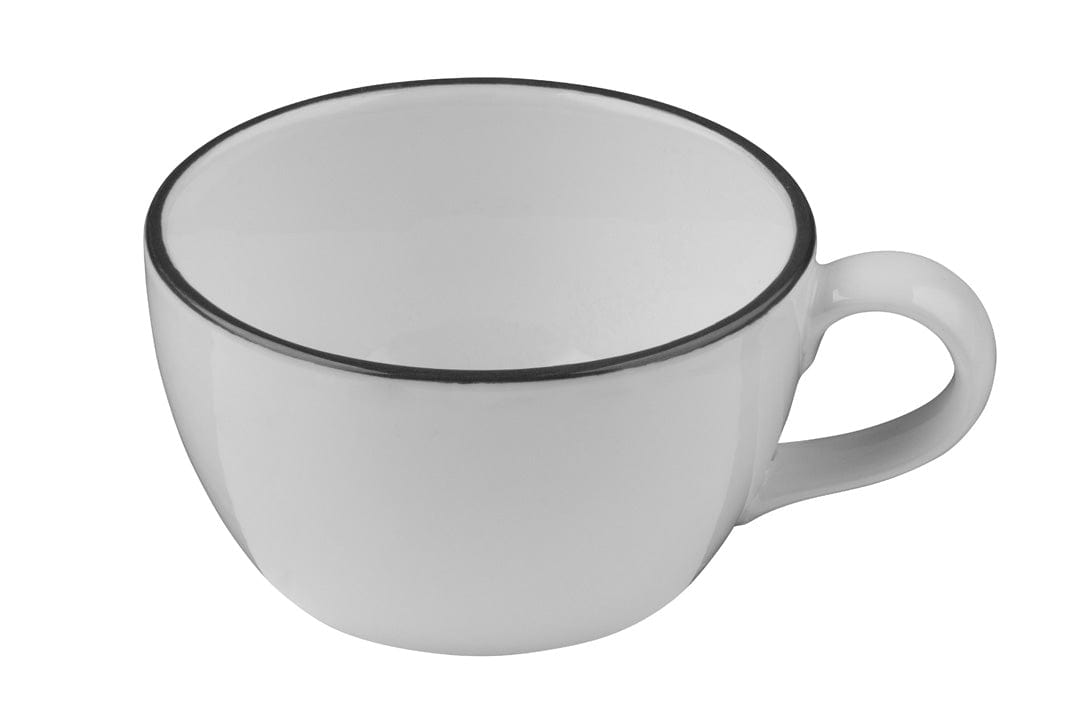 Modest Black Fine China Cup 4" / 9oz