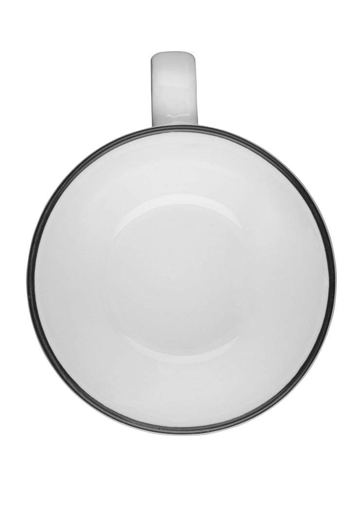 Modest Black Fine China Cup 4" / 9oz