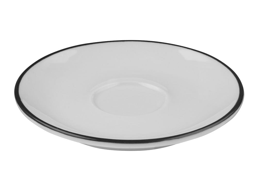 Modest Black Fine China Espresso Saucer 4.7"