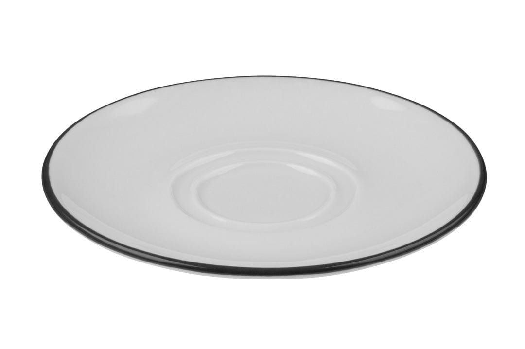 Modest Black Fine China Saucer 6.3"