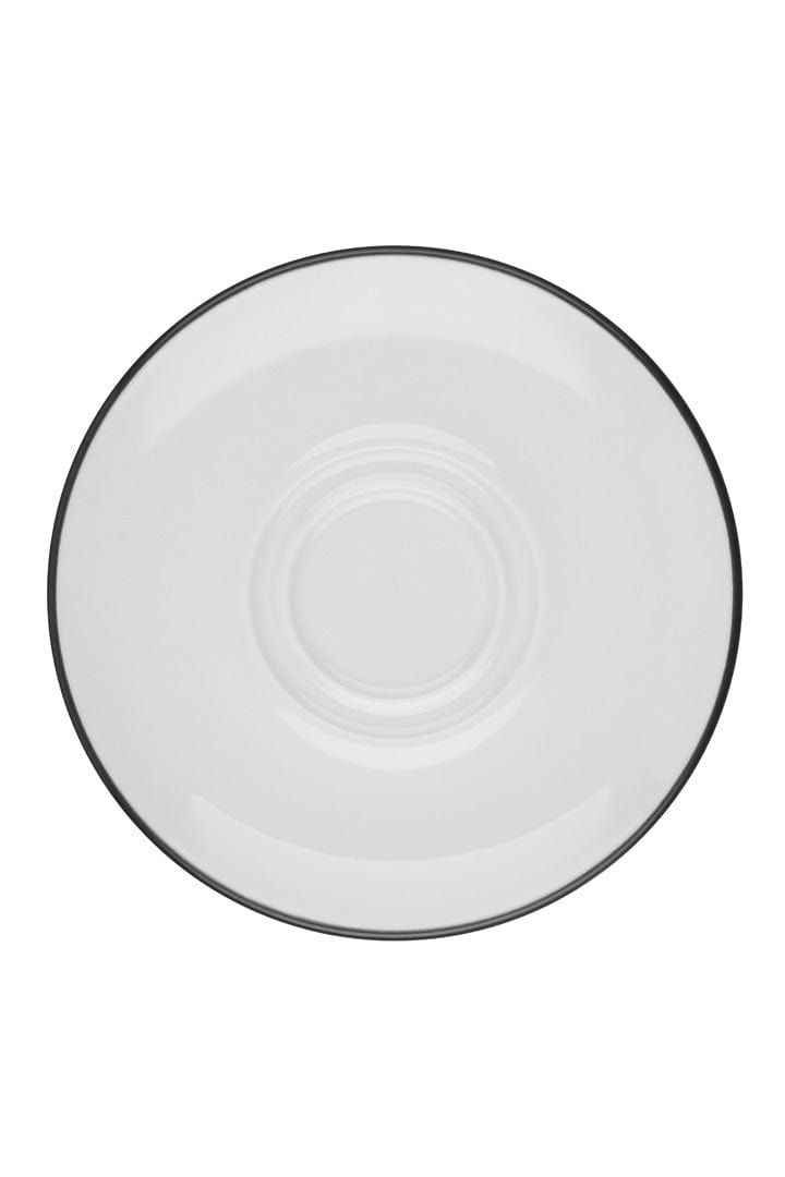 Modest Black Fine China Saucer 6.3"
