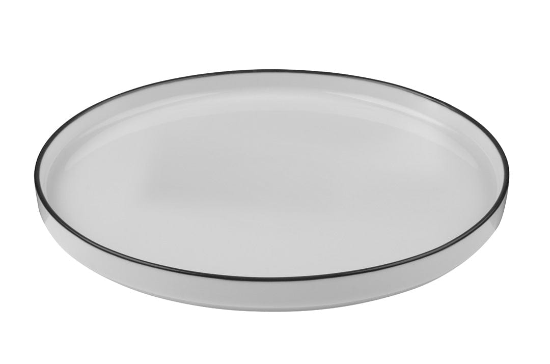 Modest Black Fine China Plate 8.3"