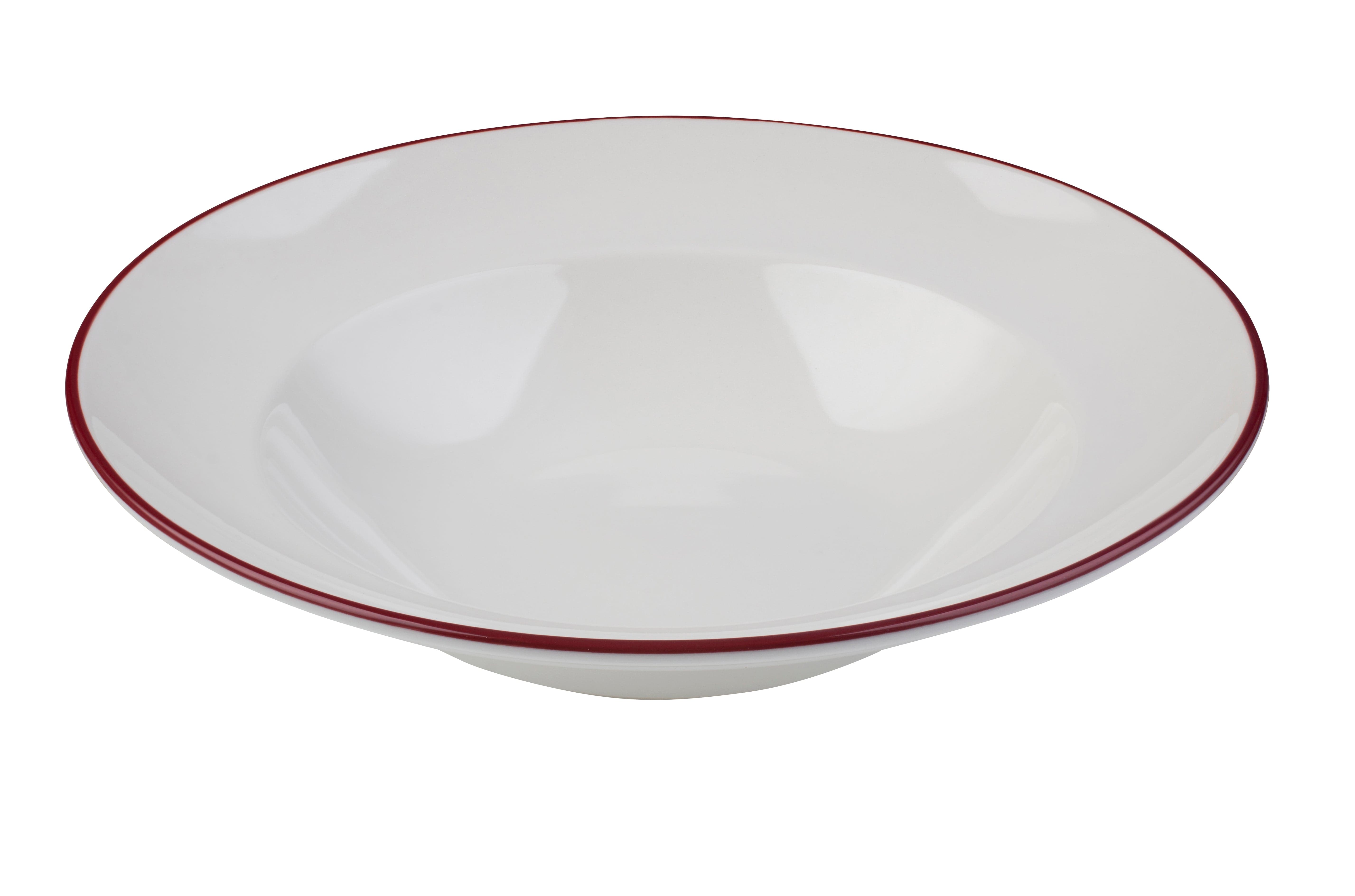 Modest Maroon Fine China Deep Plate 11.0"