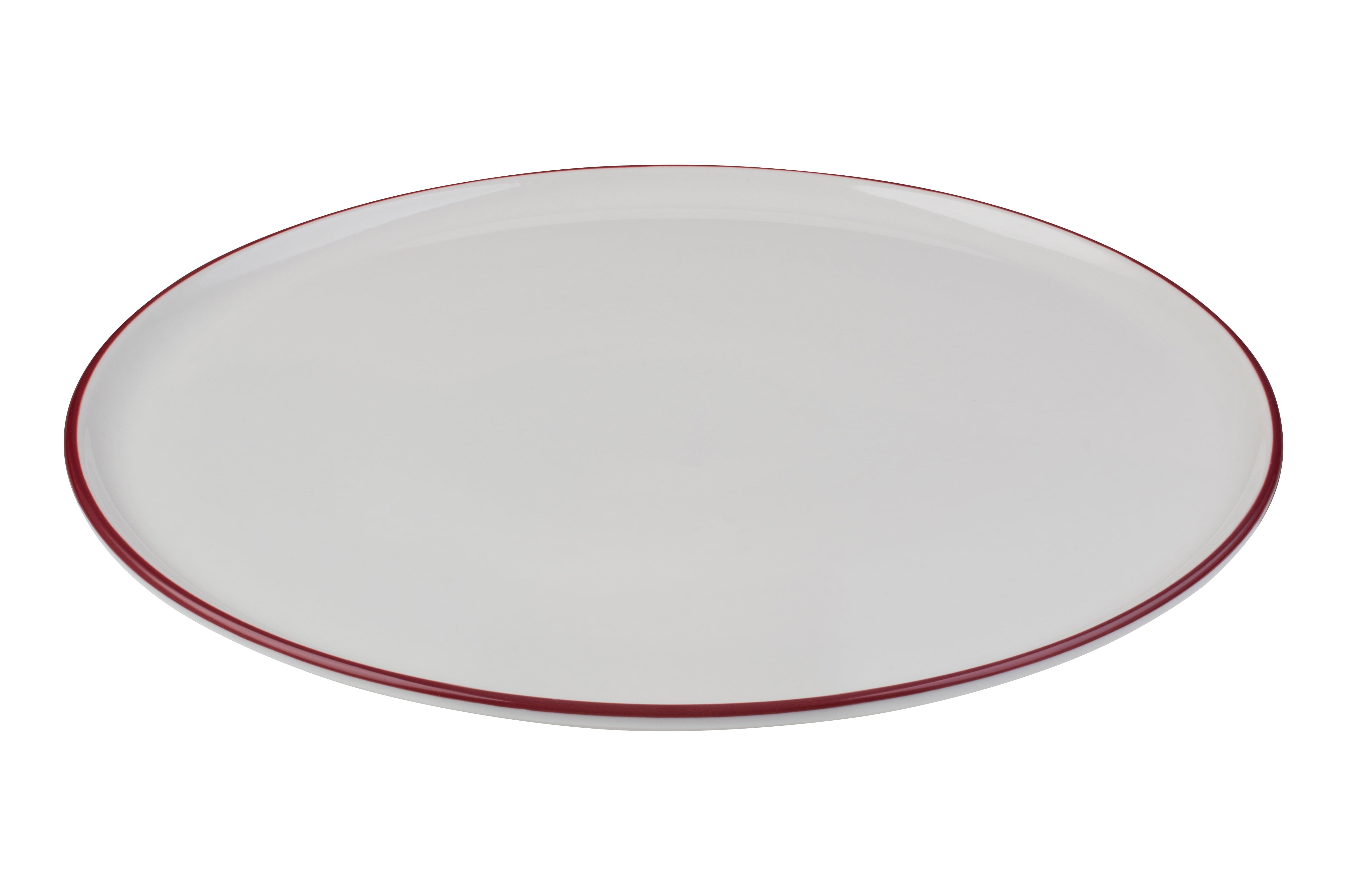 Modest Maroon Fine China Plate 12.2"