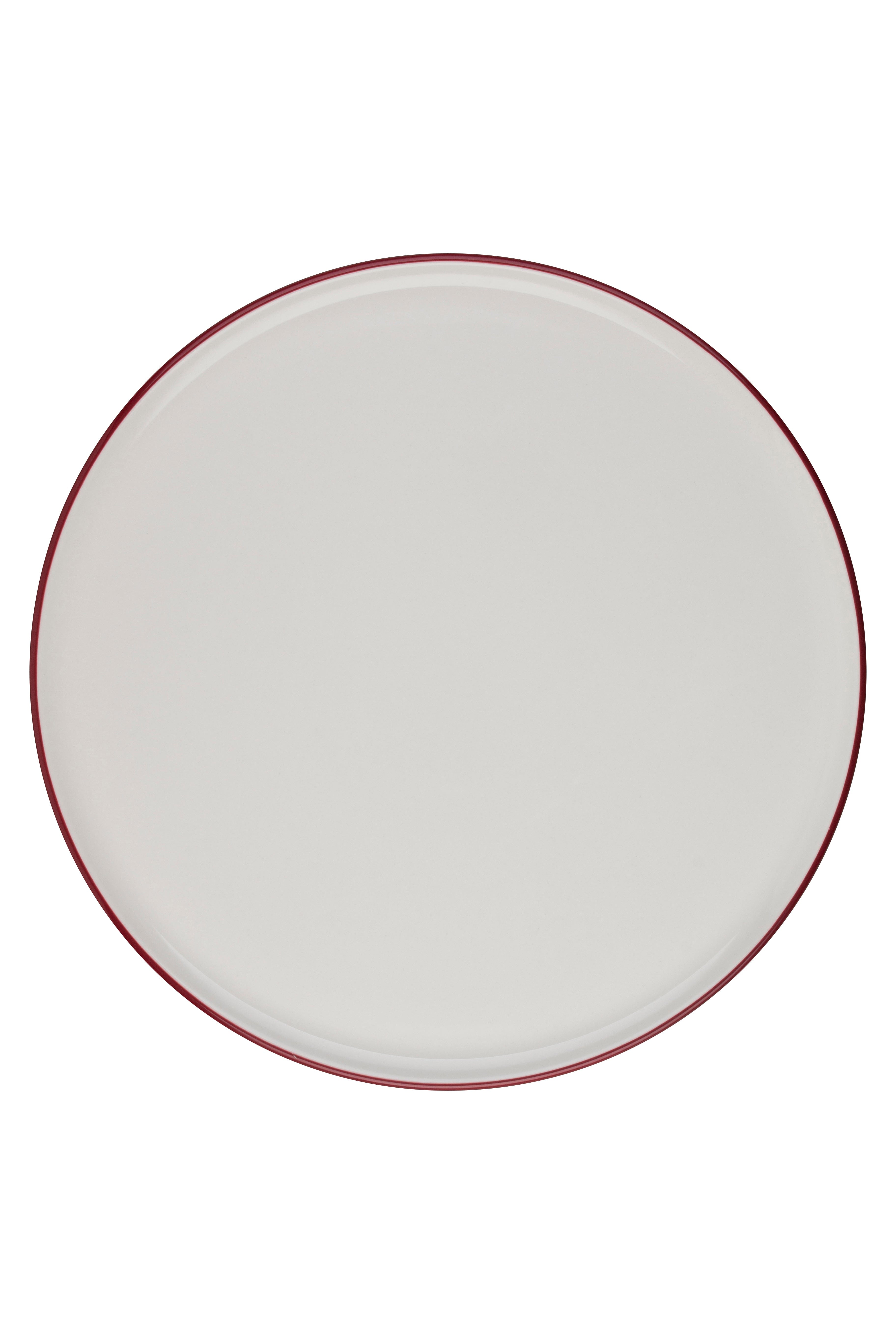 Modest Maroon Fine China Plate 12.2"