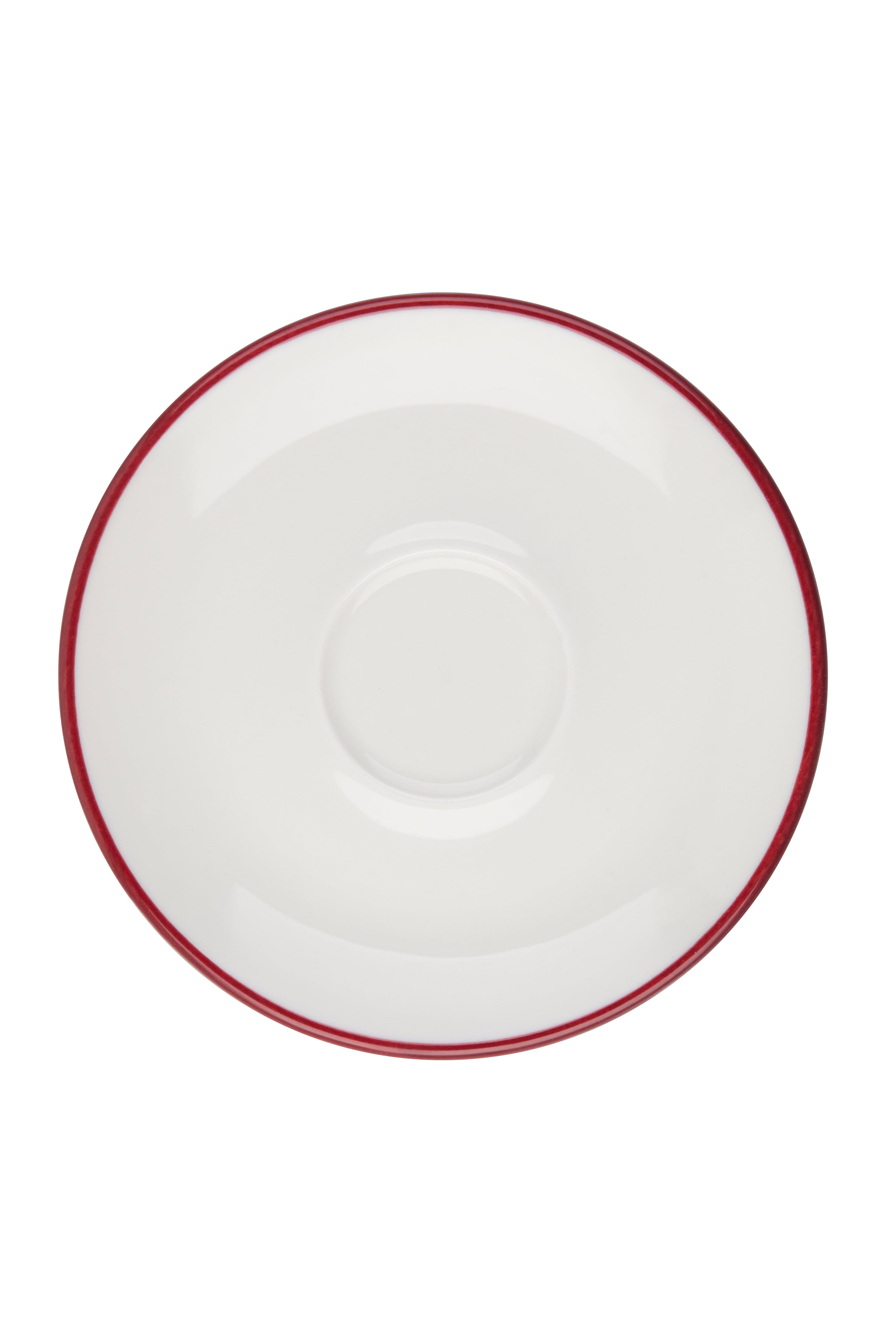 Modest Maroon Fine China Saucer 4.7"