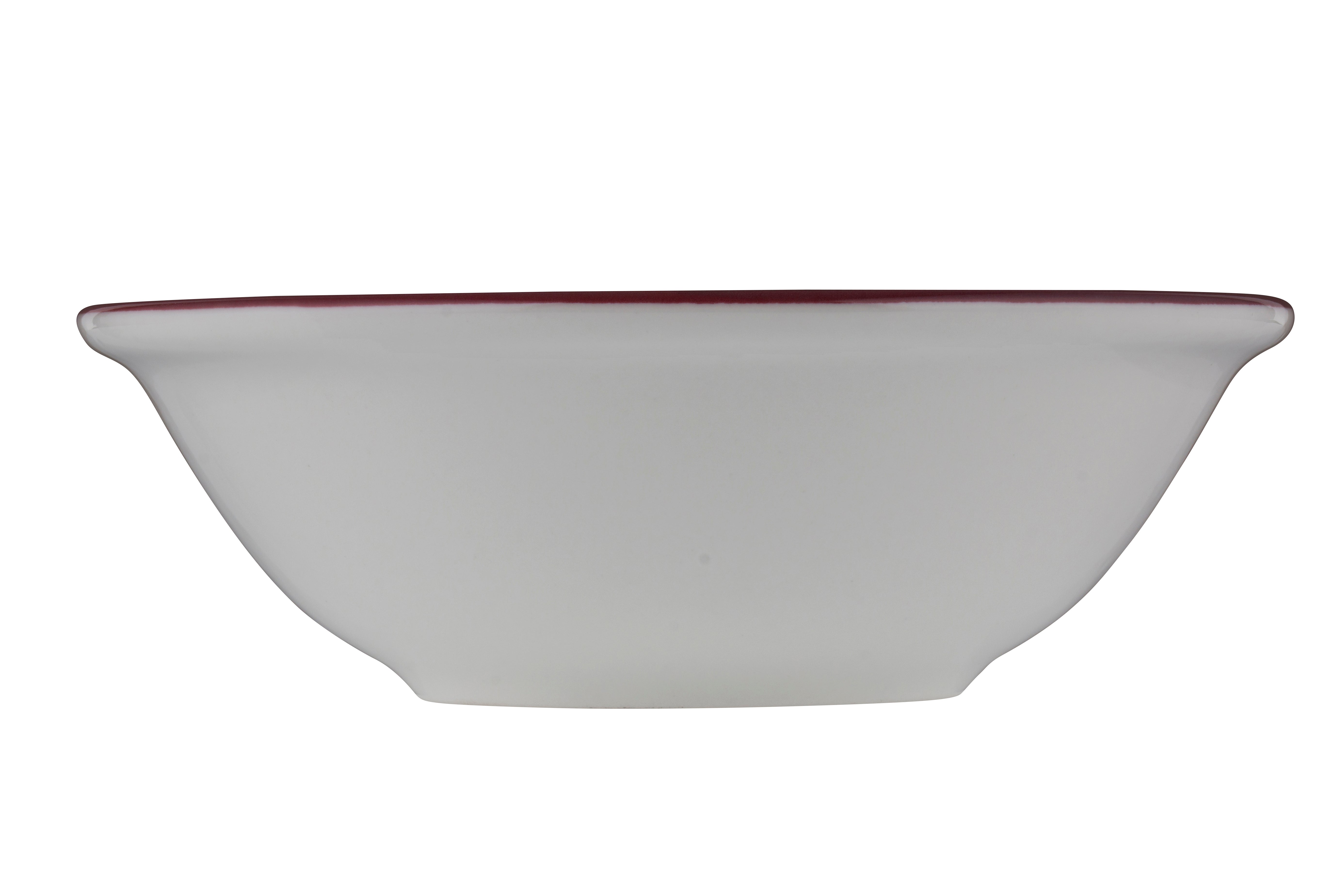 Modest Maroon Fine China Bowl 6.3" / 14.2oz