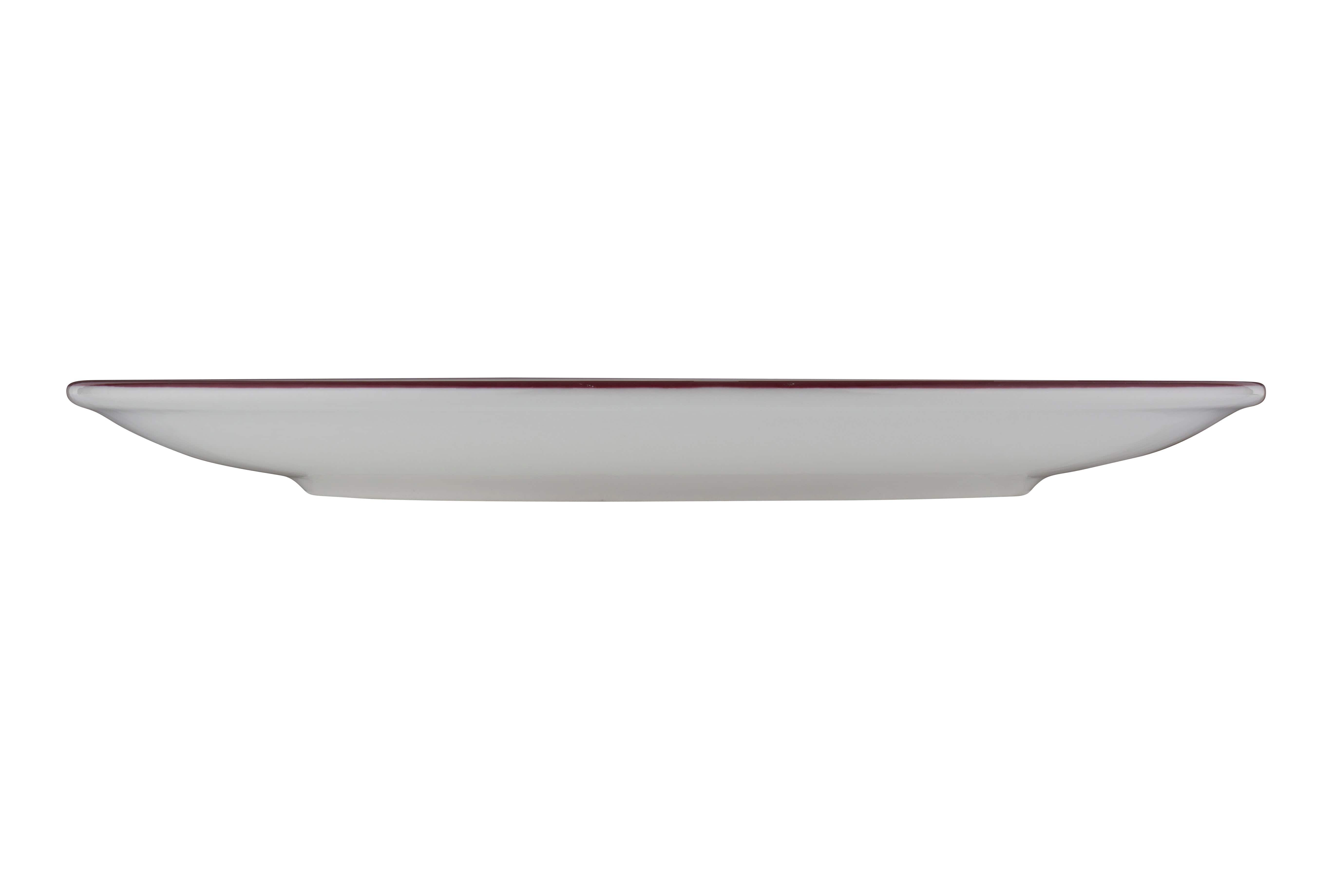 Modest Maroon Fine China Coupe Plate 5.9"