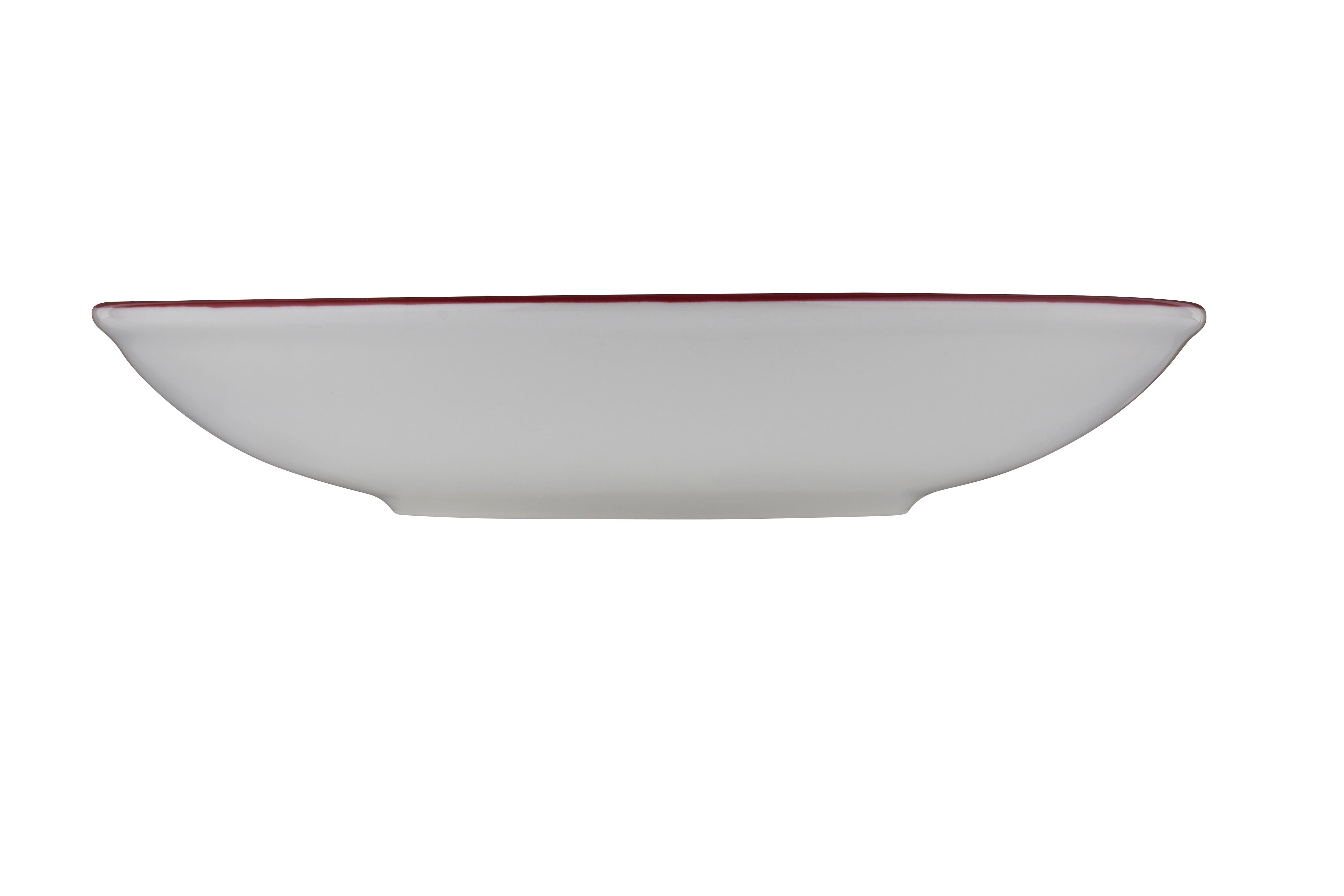 Modest Maroon Fine China Deep Coupe Plate 9.8"