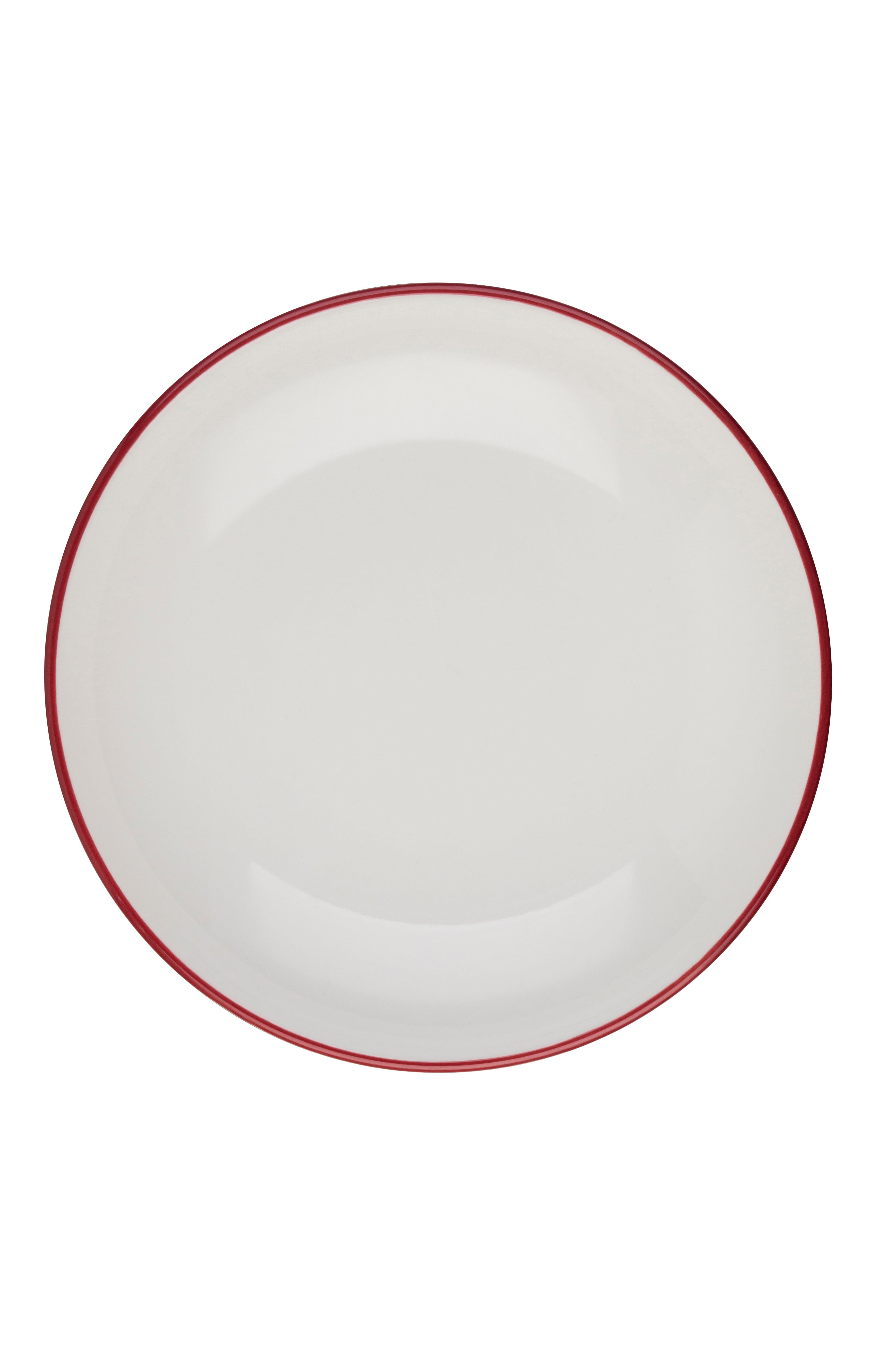 Modest Maroon Fine China Deep Coupe Plate 9.8"