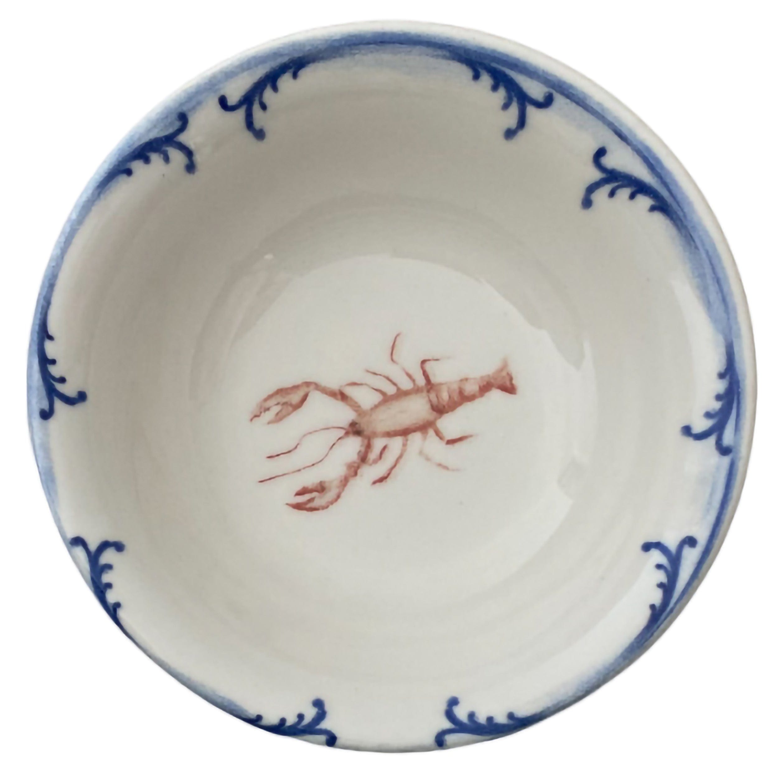 Lobster Blue Premium Stoneware Bowl 6.8" / 16.9 oz