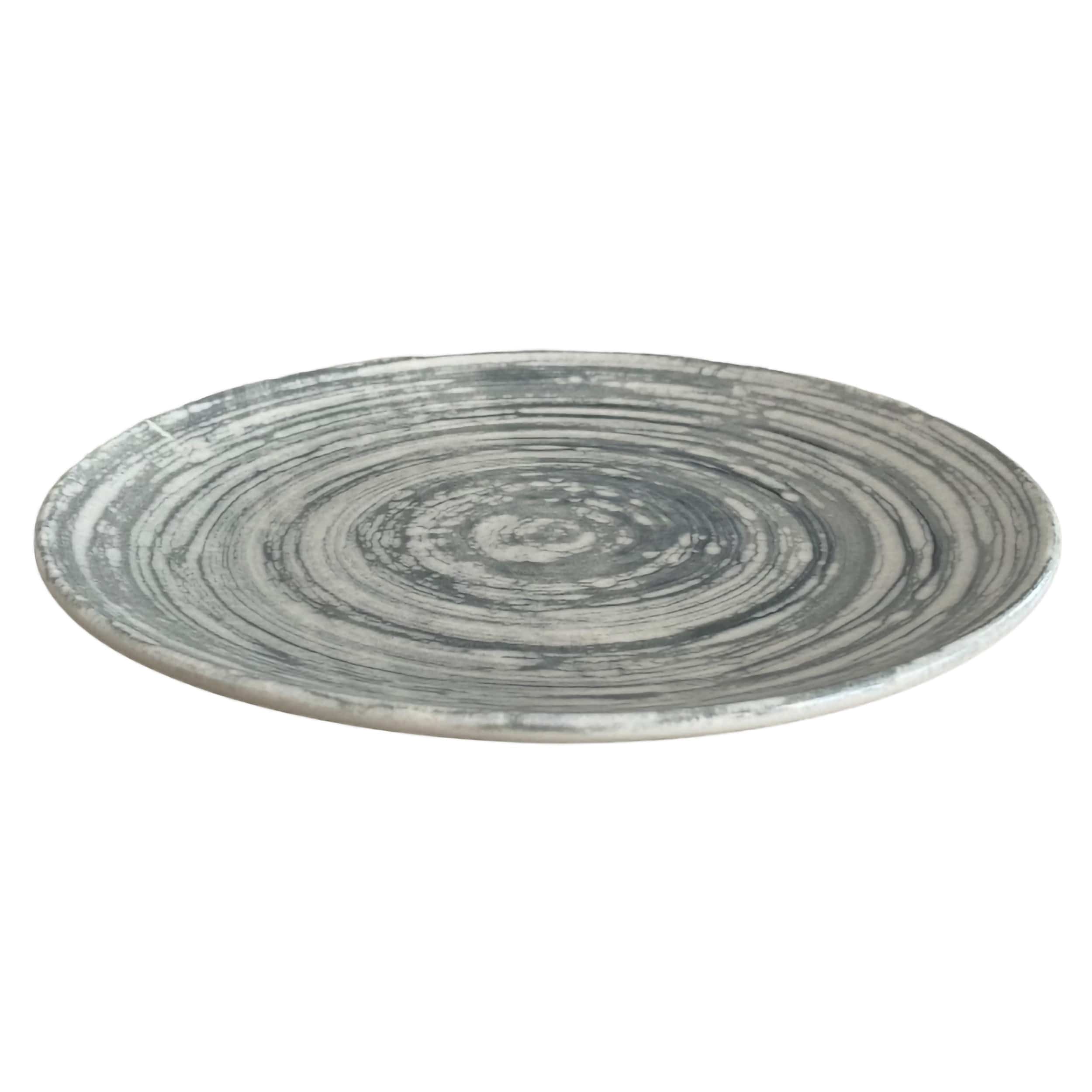 Swirl Grey Premium Stoneware Plate Coupe 11"