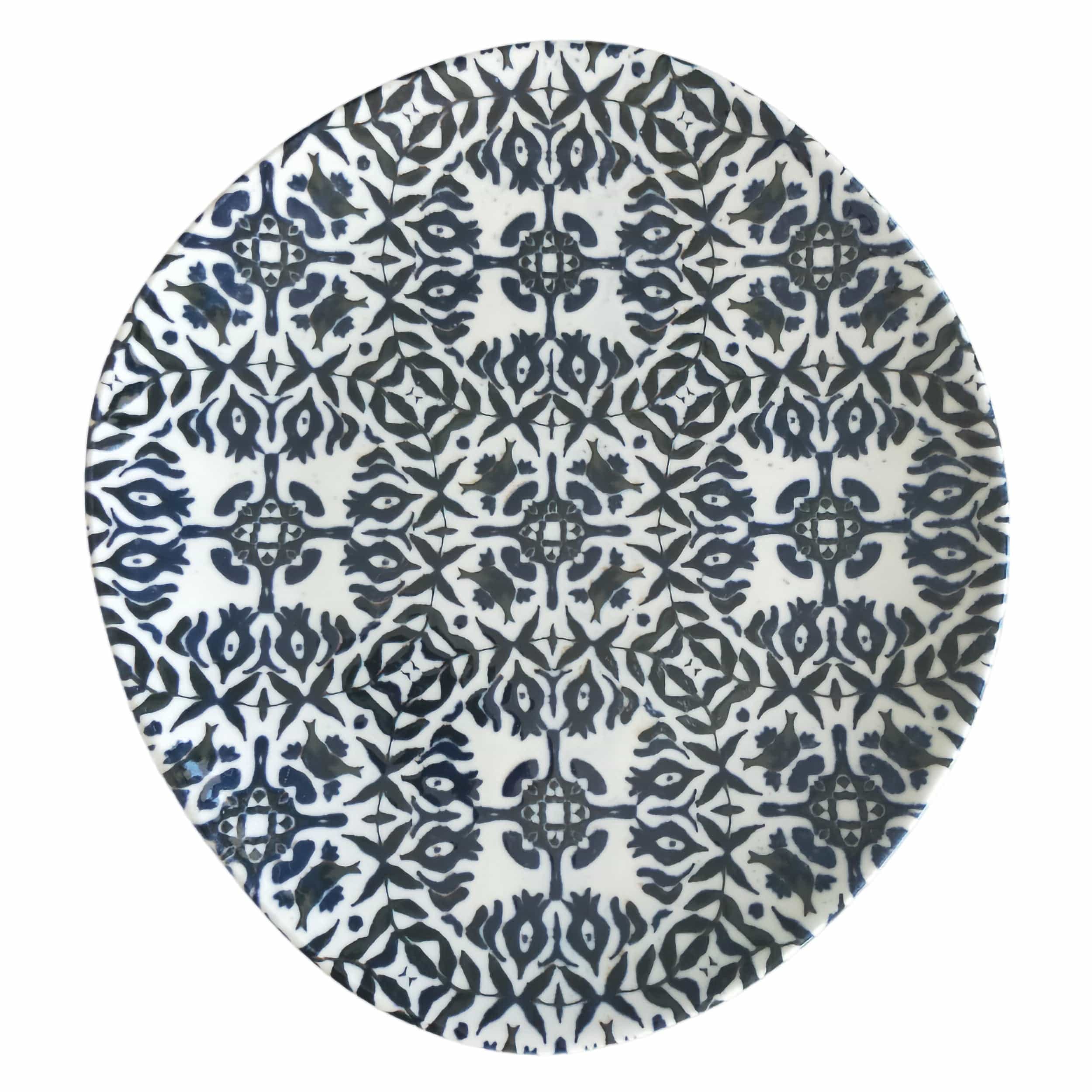 Seville Navy Premium Stoneware Plate Coupe 8.3" x 7.5"